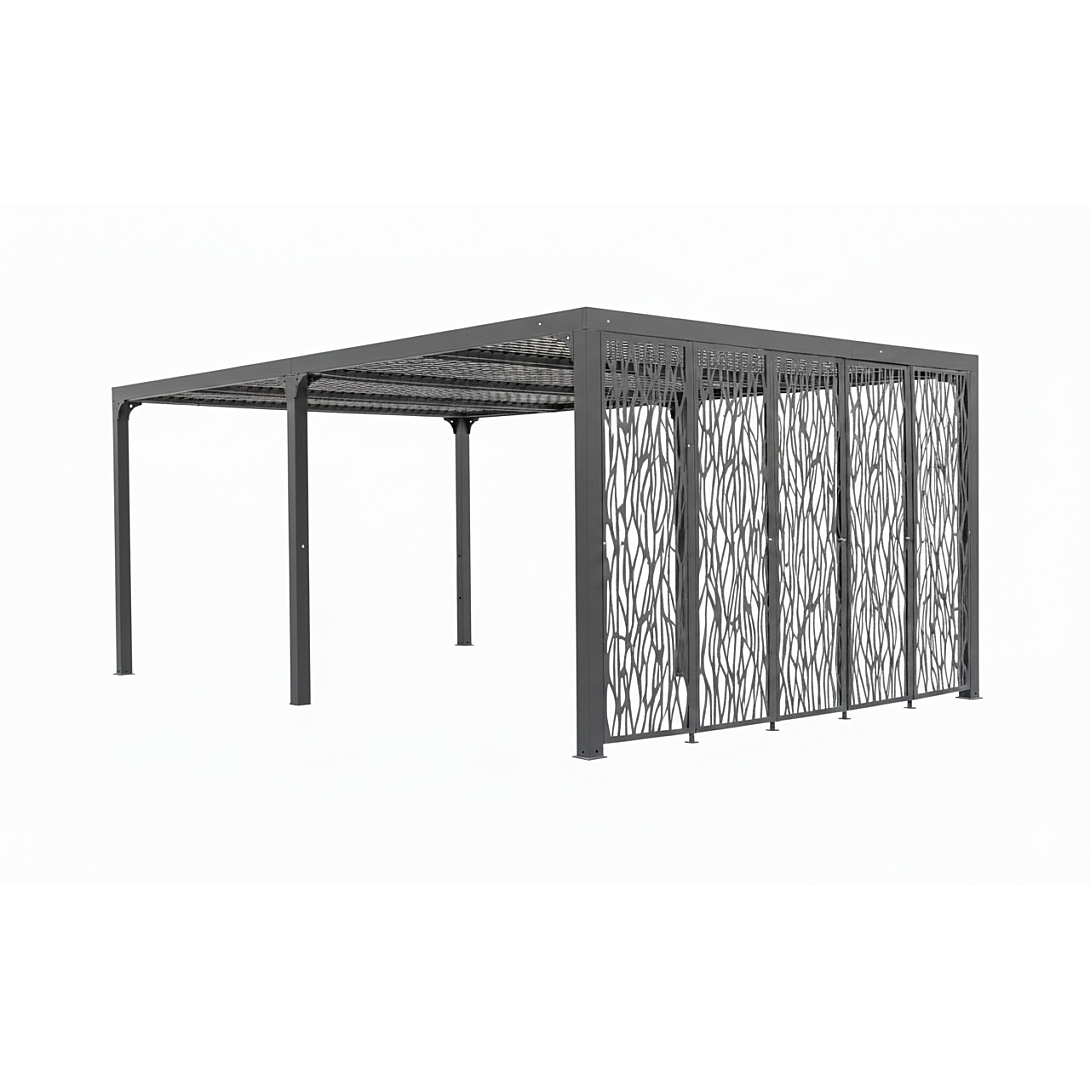 Pergola bioclimatique aluminium autoportante 5 98 x 2 35