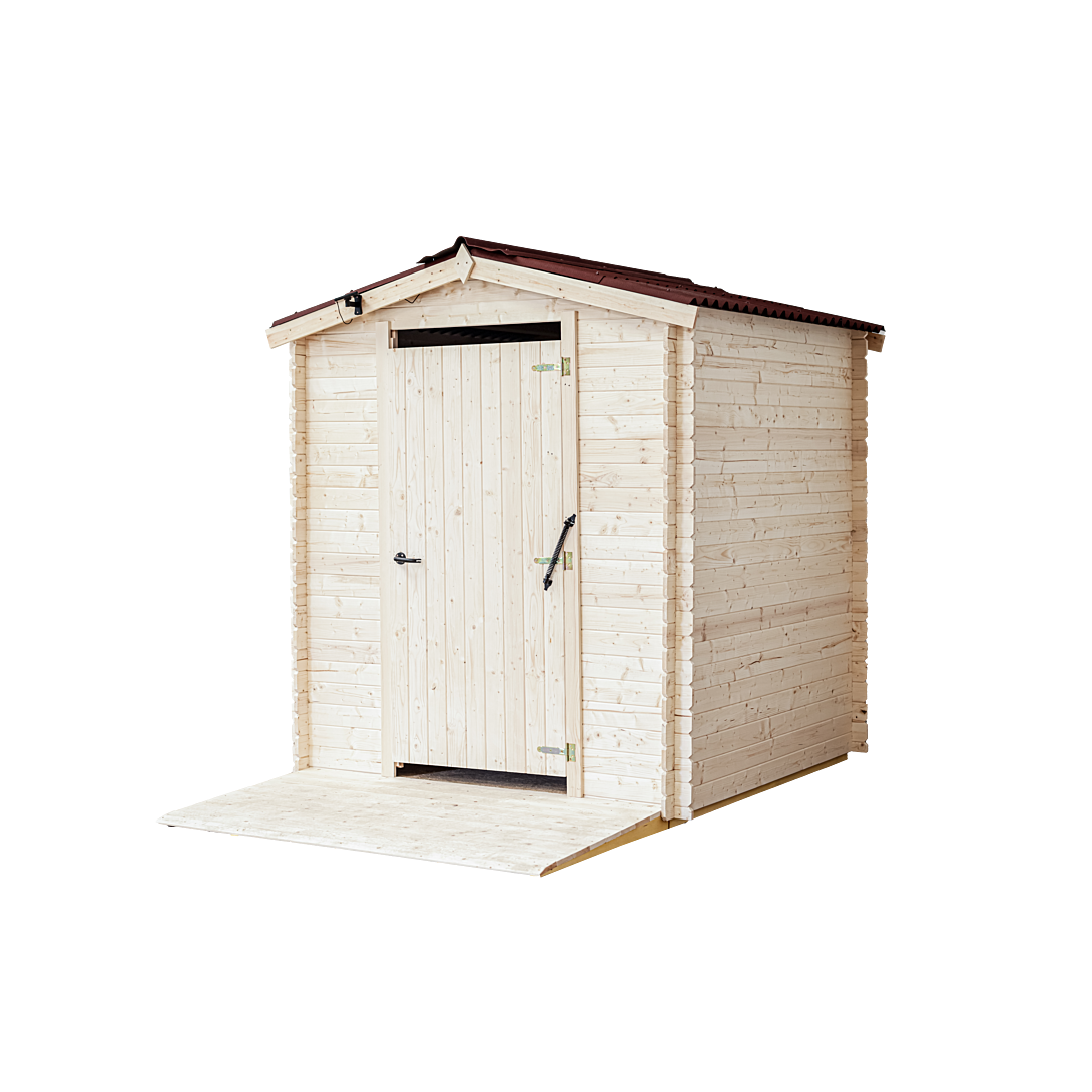 Habrita Abri WC bois massif avec plancher / Madriers 20 mm / 6,71 m2