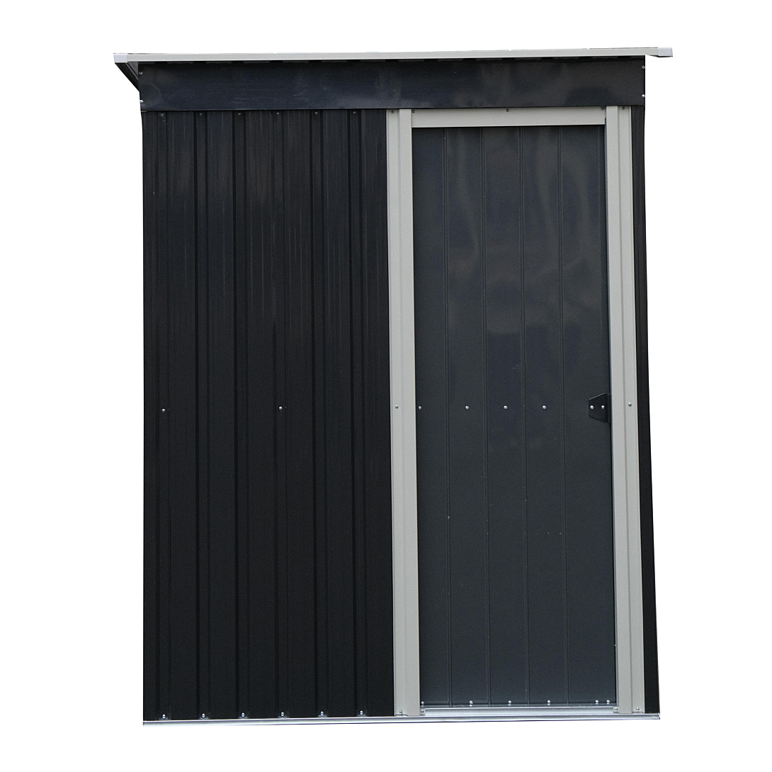Abri métal toit monopente HABRITA / 1 96 m2 / simple porte largeur 54 cm et grande hauteur 162 cm
