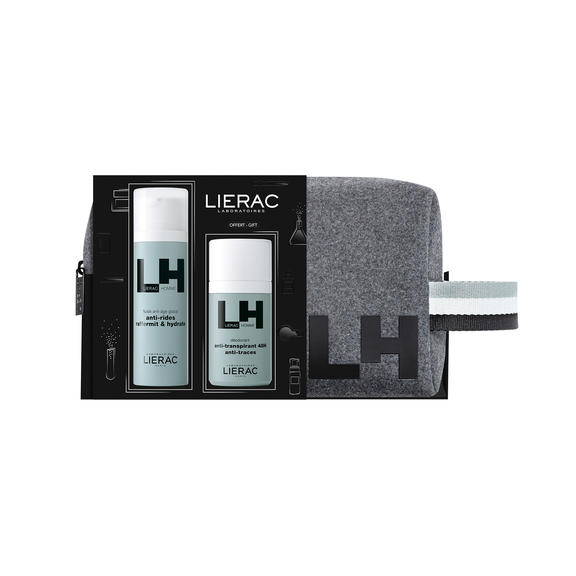Lierac Homme - Coffret Fluide Anti-âge 50ml + Déodorant 50ml