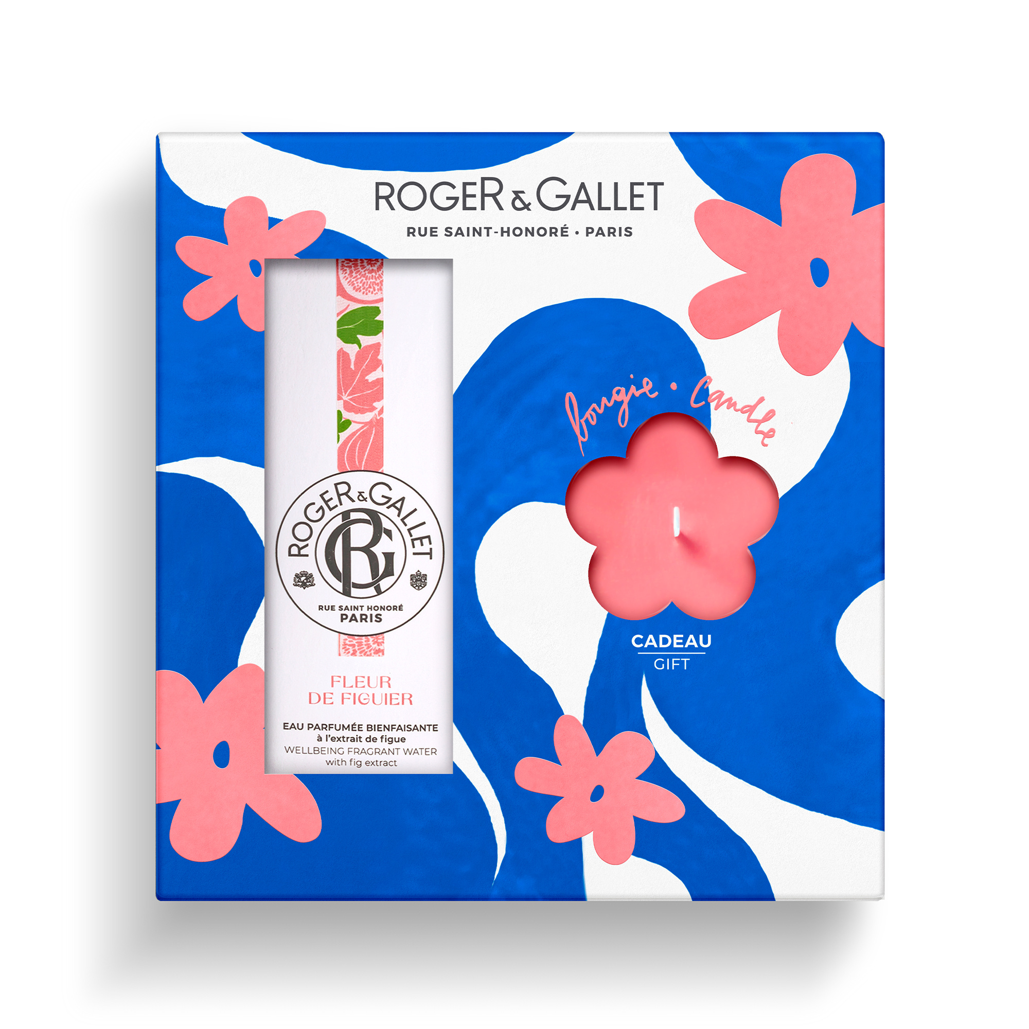 Roger & Gallet Coffret Eau Parfumée Bienfaisante Fleur de Figuier 100ml et sa Bougie Parfumée