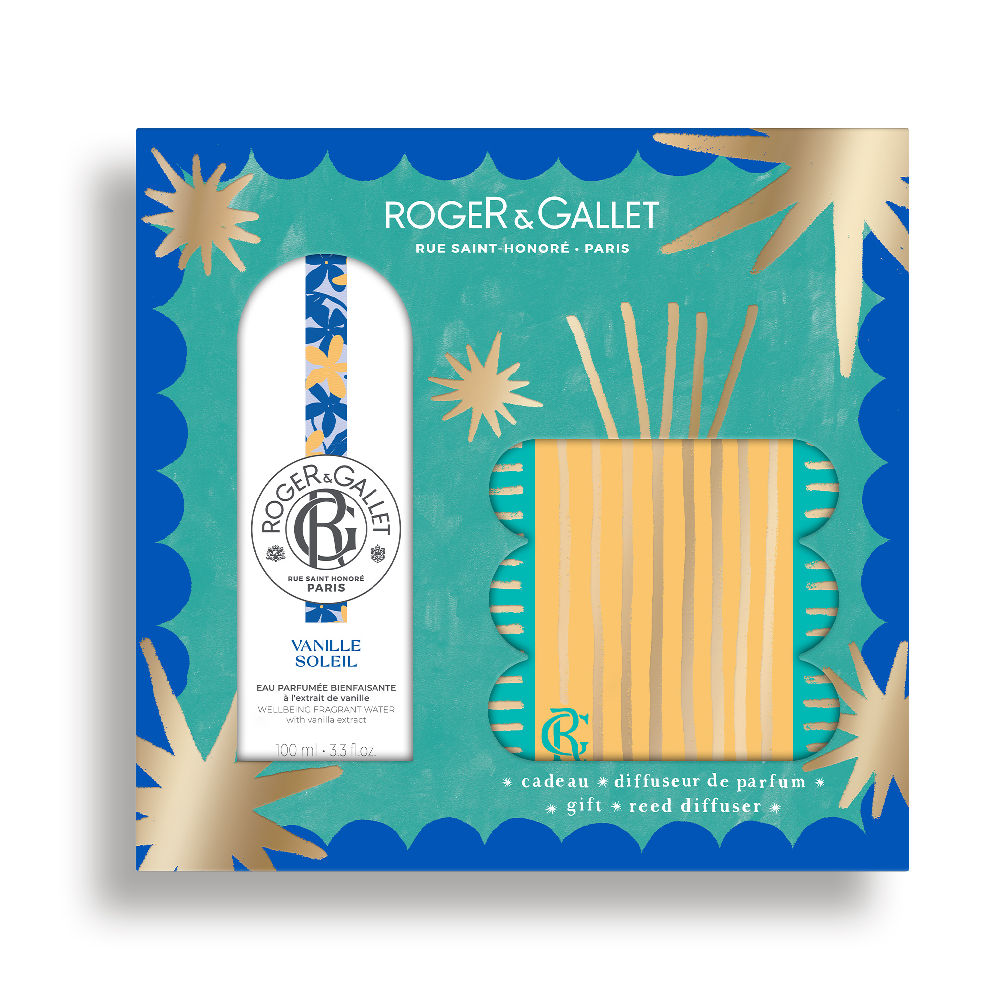 Roger & Gallet Coffret Eau parfumée bienfaisante Vanille soleil 30ml et sa crème mains - vue 2