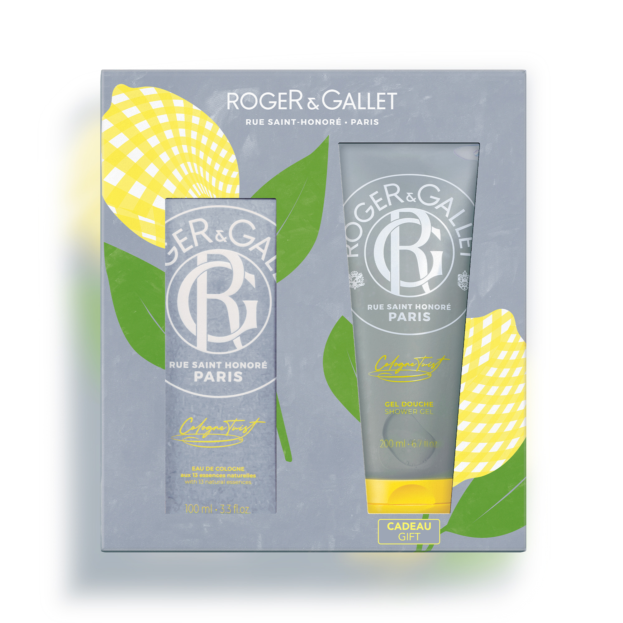 Roger & Gallet Coffret Fête des Pères Cologne Twist 100ml et son Gel Douche 200ml