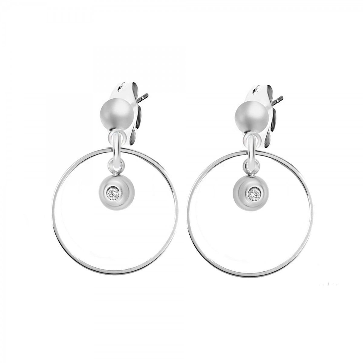 Boucles D'oreilles Créoles En Argent 925 - Rhodié, Sans Nickel, Garanties