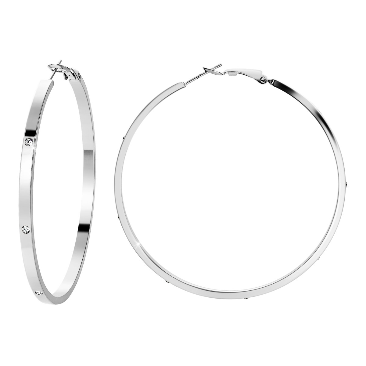 Boucles D'oreilles Créoles Torsadées En Argent Massif 925 - Diamètre 3cm - Neuf Avec étiquettes Bijouxia