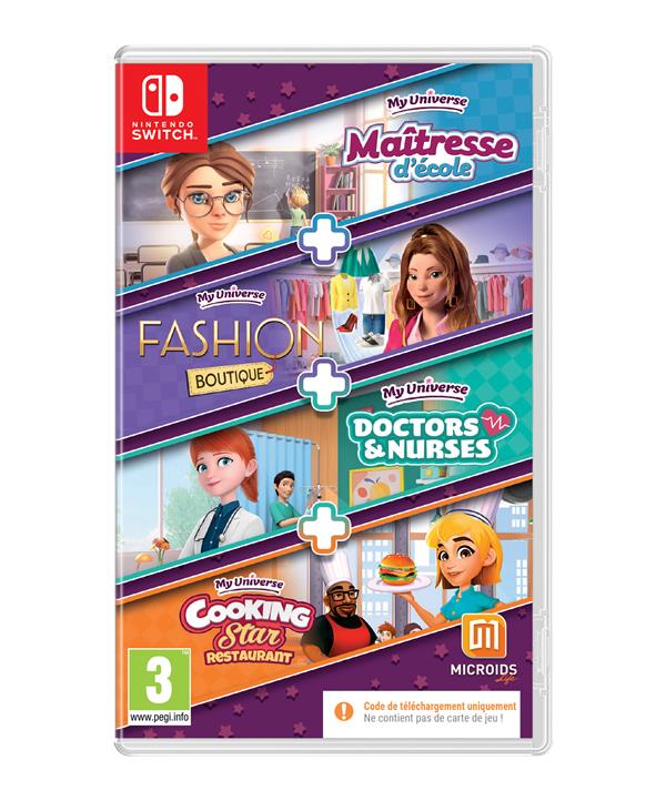 Pack My Universe : Maîtresse d'école - Fashion boutique - Doctors & Nurses - Cooking star (Code in a Box) (SWITCH)