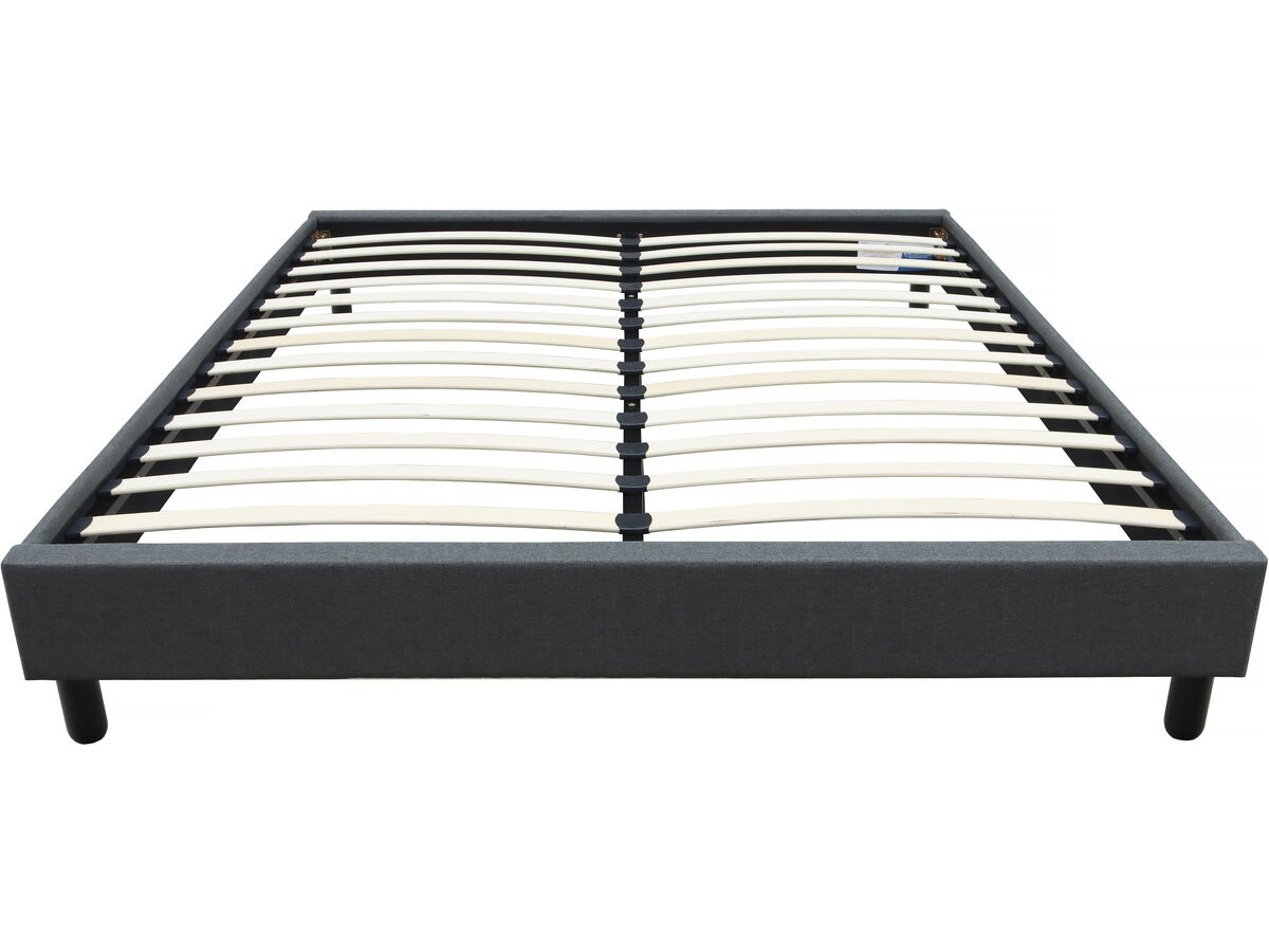 Sommier à Lattes 140x190 Cm - H29 Cm - Toile Nattée - Beige Clair