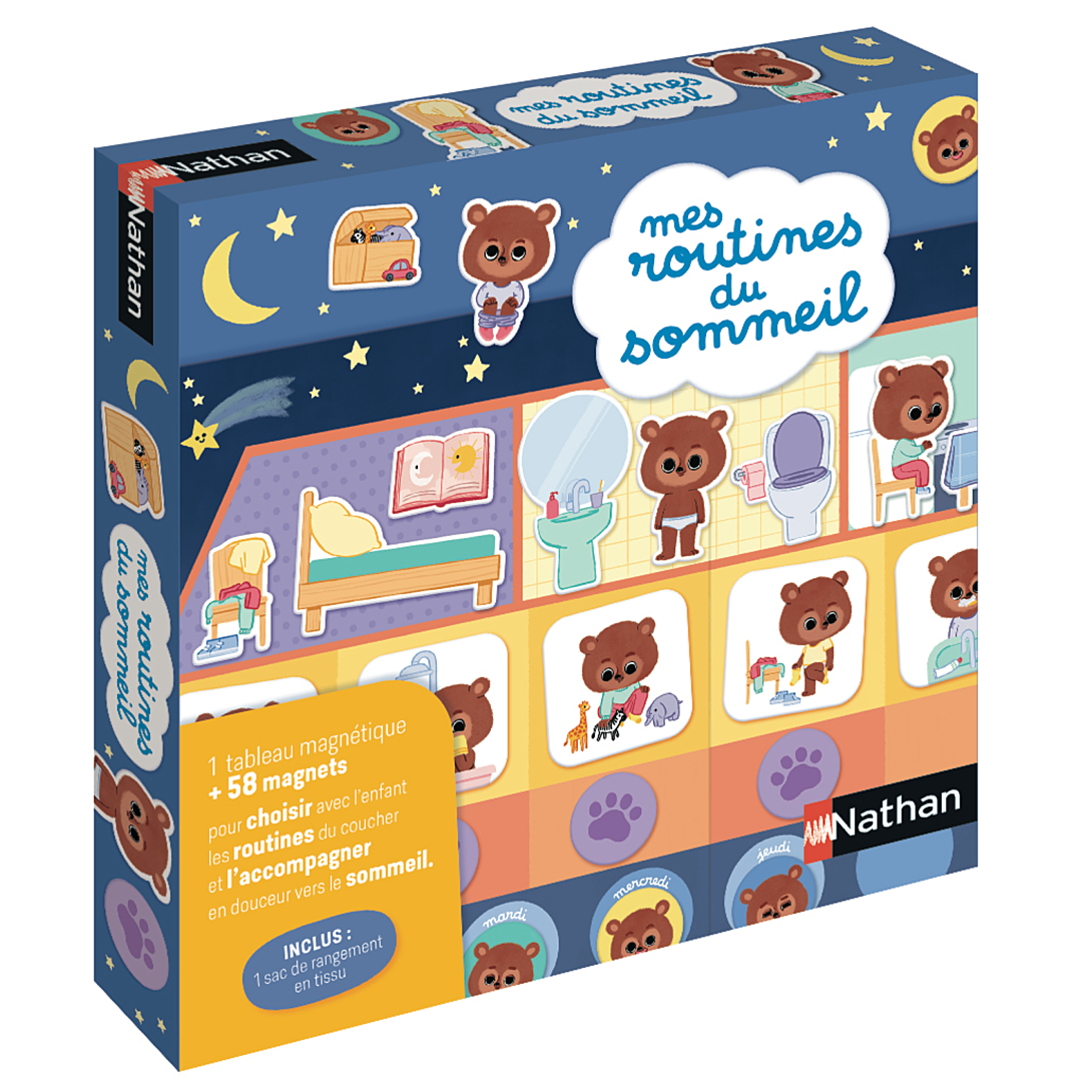 Jeu Éducatif Nathan Mes Routines du Sommeil – Tableau Magnétique, 58 Magnets Éducatifs, Dès 3 Ans - vue 10