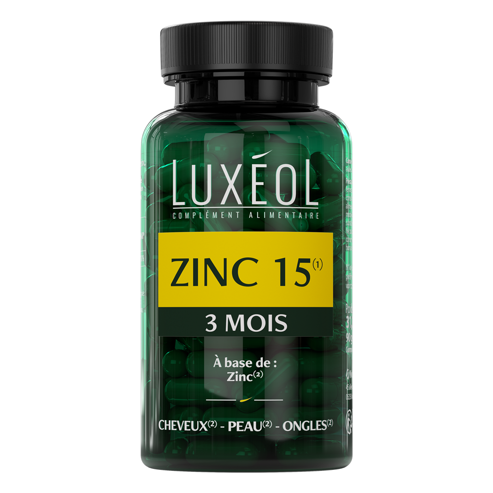Luxéol Zinc 15 - 90 gélules - Programme de 3 mois