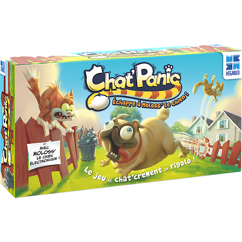 Jeu de société MEGABLEU Chat'Panic Avance ton chat évite le chien Moloss’ - vue 10