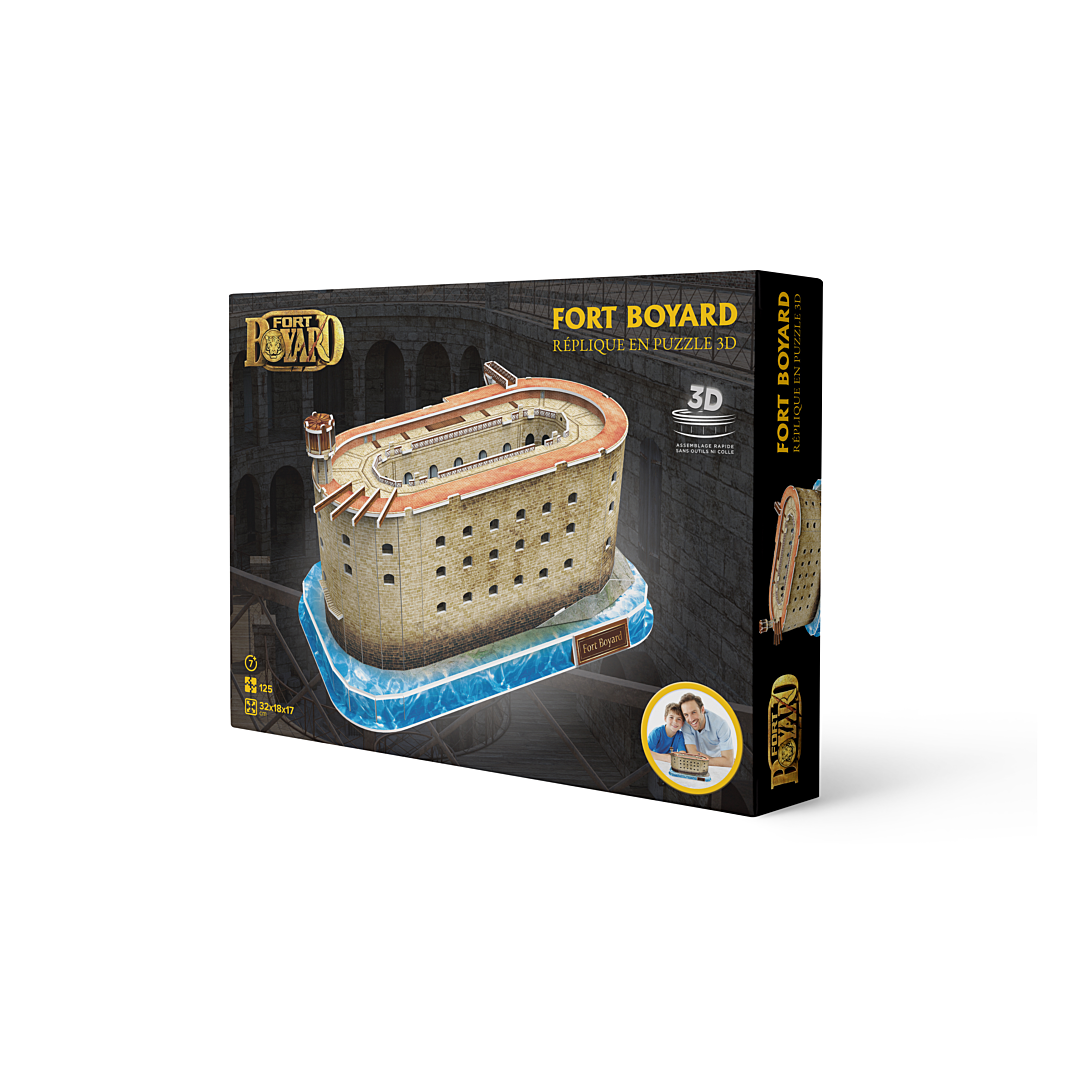 Megableu Puzzle 3D FORT BOYARD Puzzle Monument dès Maquette Sans Outils ni Colle Réplique du Célèbre Fort Boyard français Activité Manuelle en Famille 125 Pièces 32x18x17cm - vue 9
