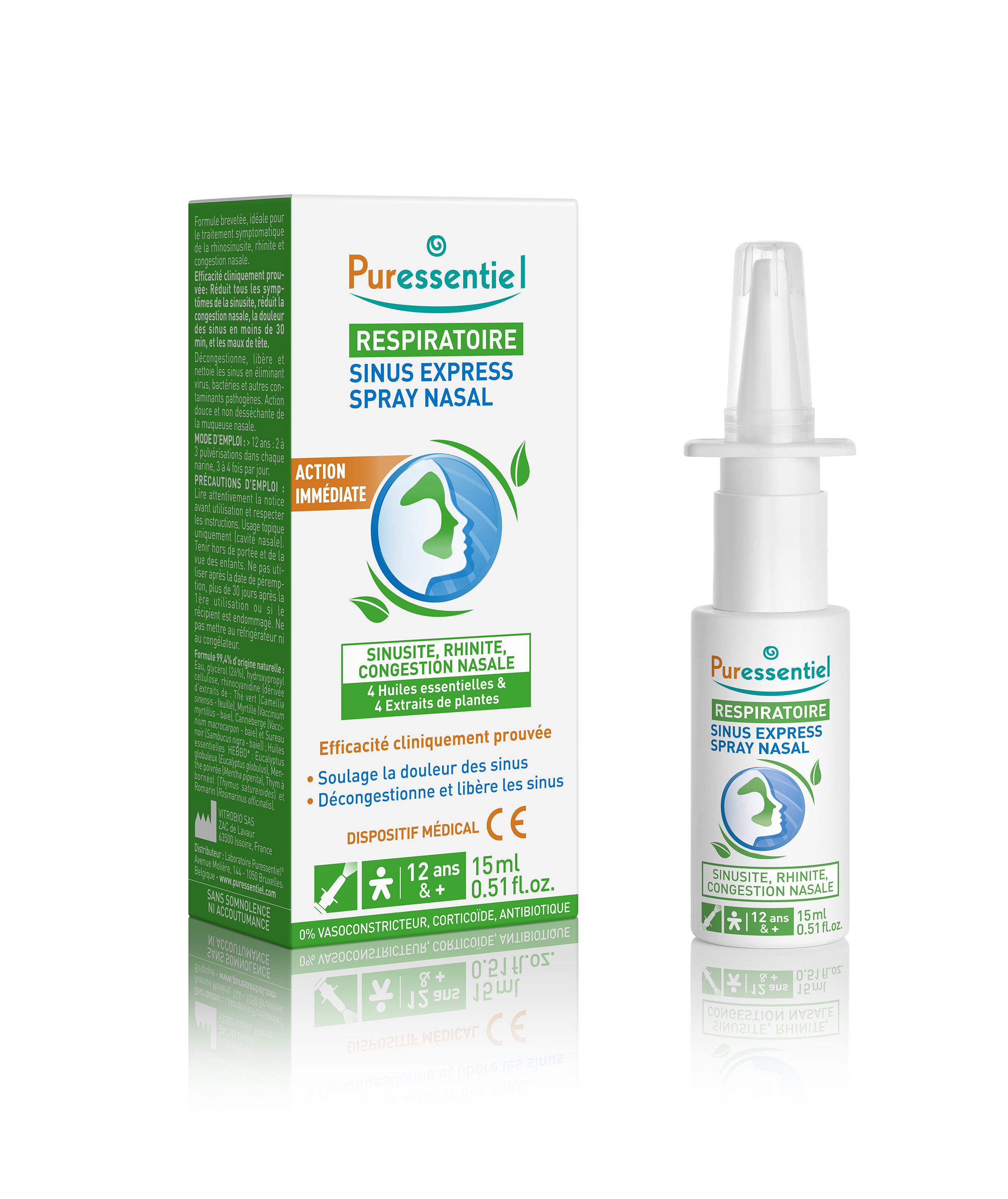 Spray Nasal Sinus Express Puressentiel Le Spray 15 Ml - vue 7
