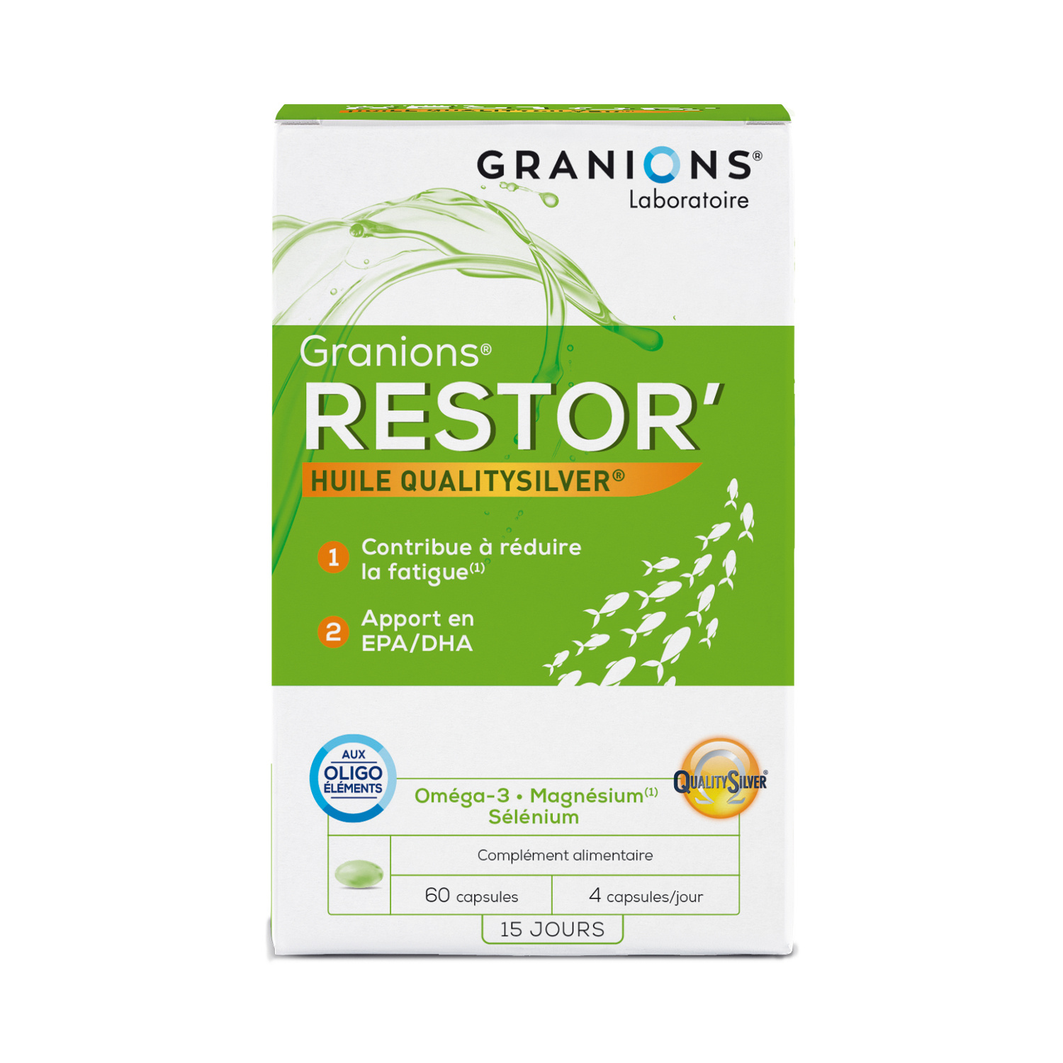 Granions Restor’ Huile Qualitysilver 60 Capsules - vue 8