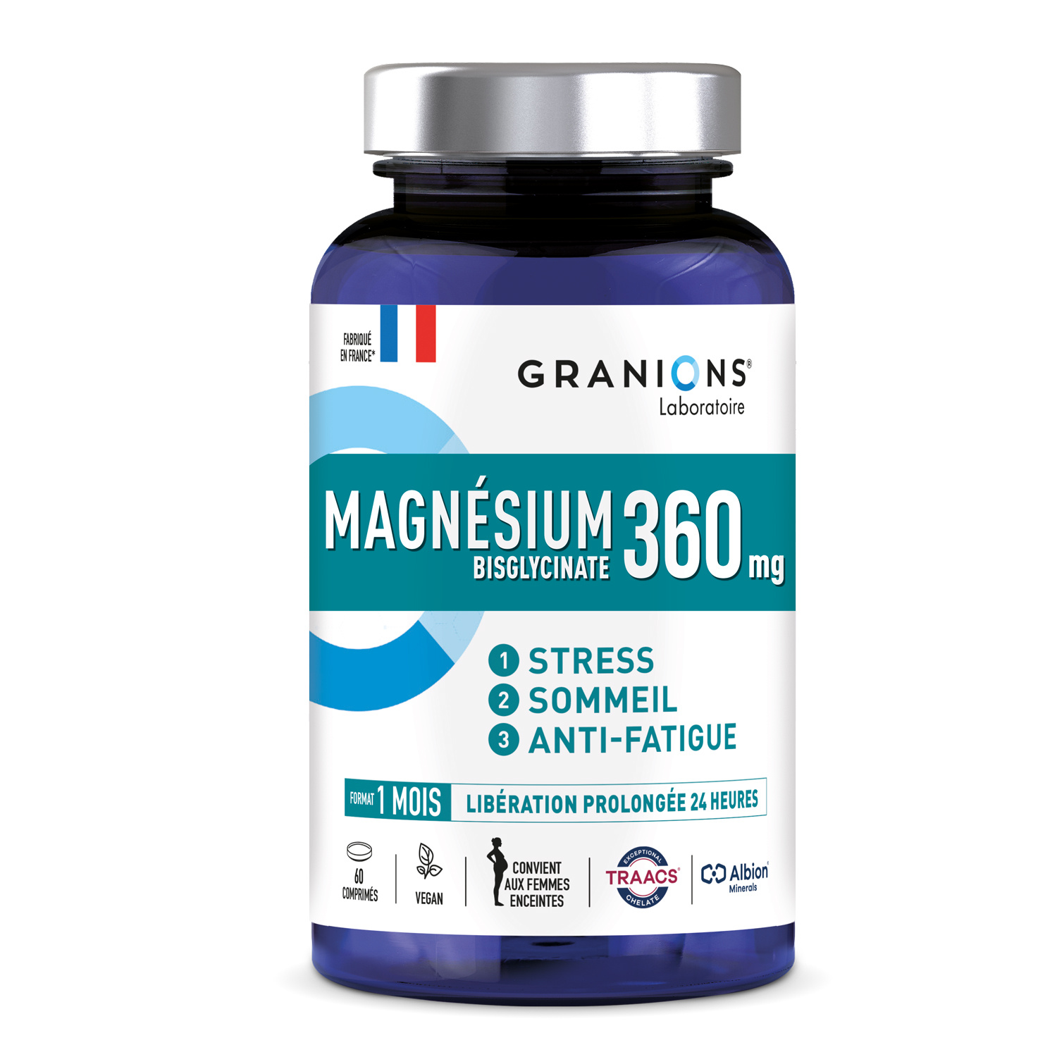 Complément Alimentaire Magnésium Sommeil Anti Fatigue Granions La Boîte De 60 Gélules