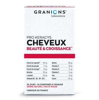 Pro Keracys Cheveux Beauté 56 comprimés à croquer - arôme naturel Fruits rouges