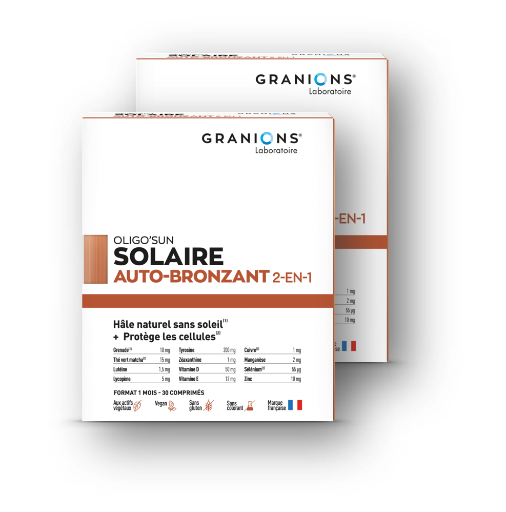 Granions Solaire Auto Bronzant 2 en 1 2 x 30 Comprimés