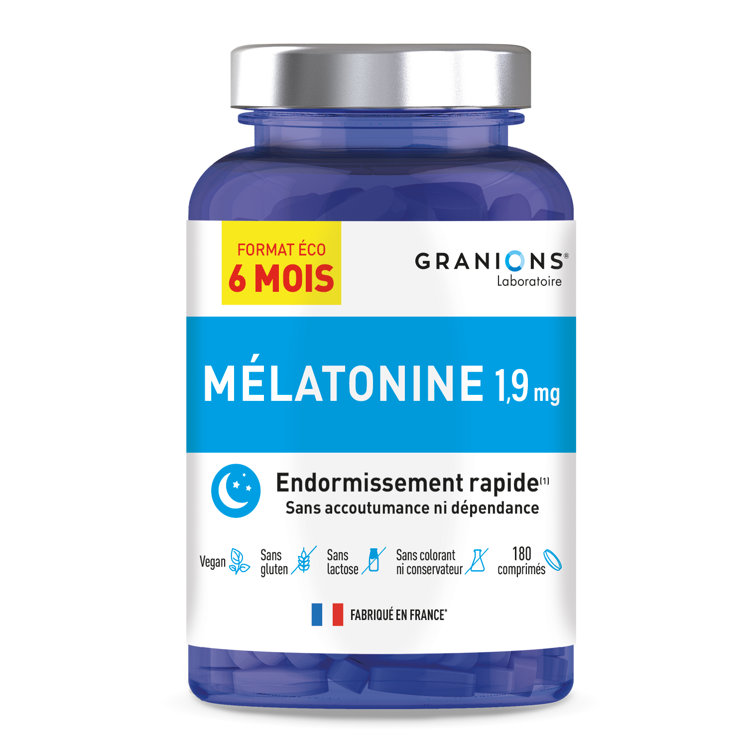 Granions Mélatonine 1 9mg Format Eco 180 Comprimés