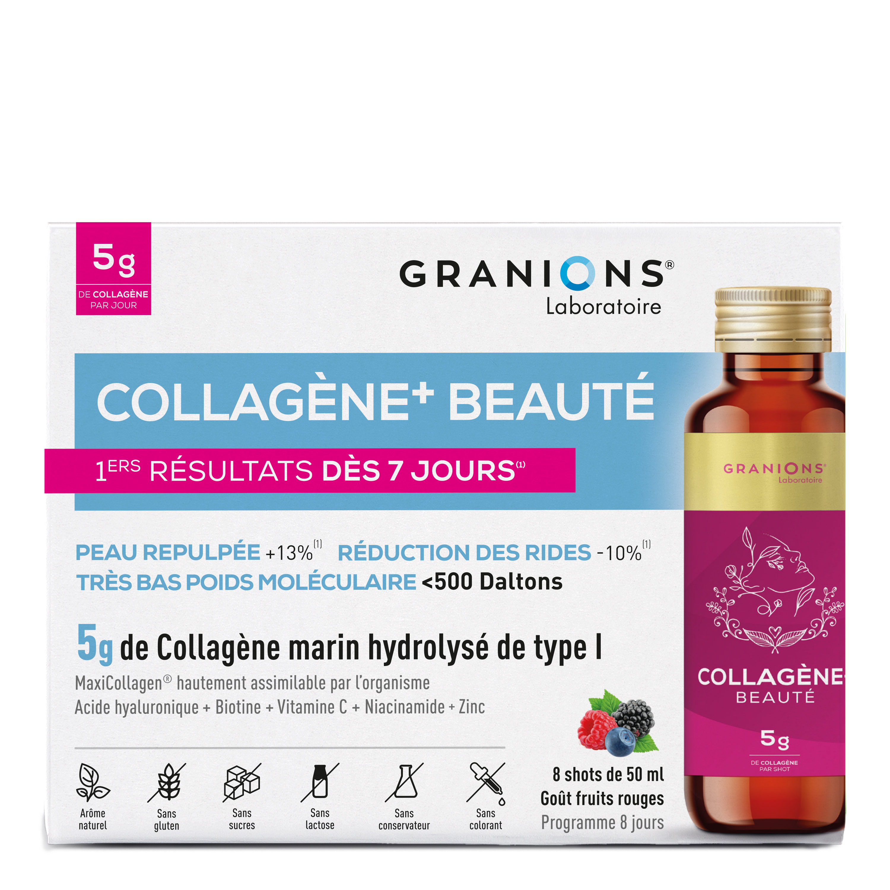 Collagène Fruits Rouges Granions La Bouteille De 400ml