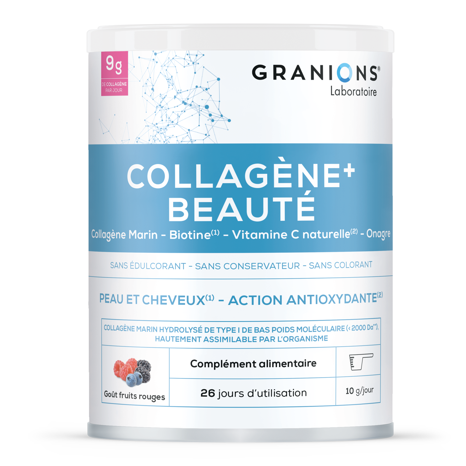 Complément Alimentaire Collagène Beauté Peau Et Cheveux Action Antioxydante Granions Le Pot De - vue 10
