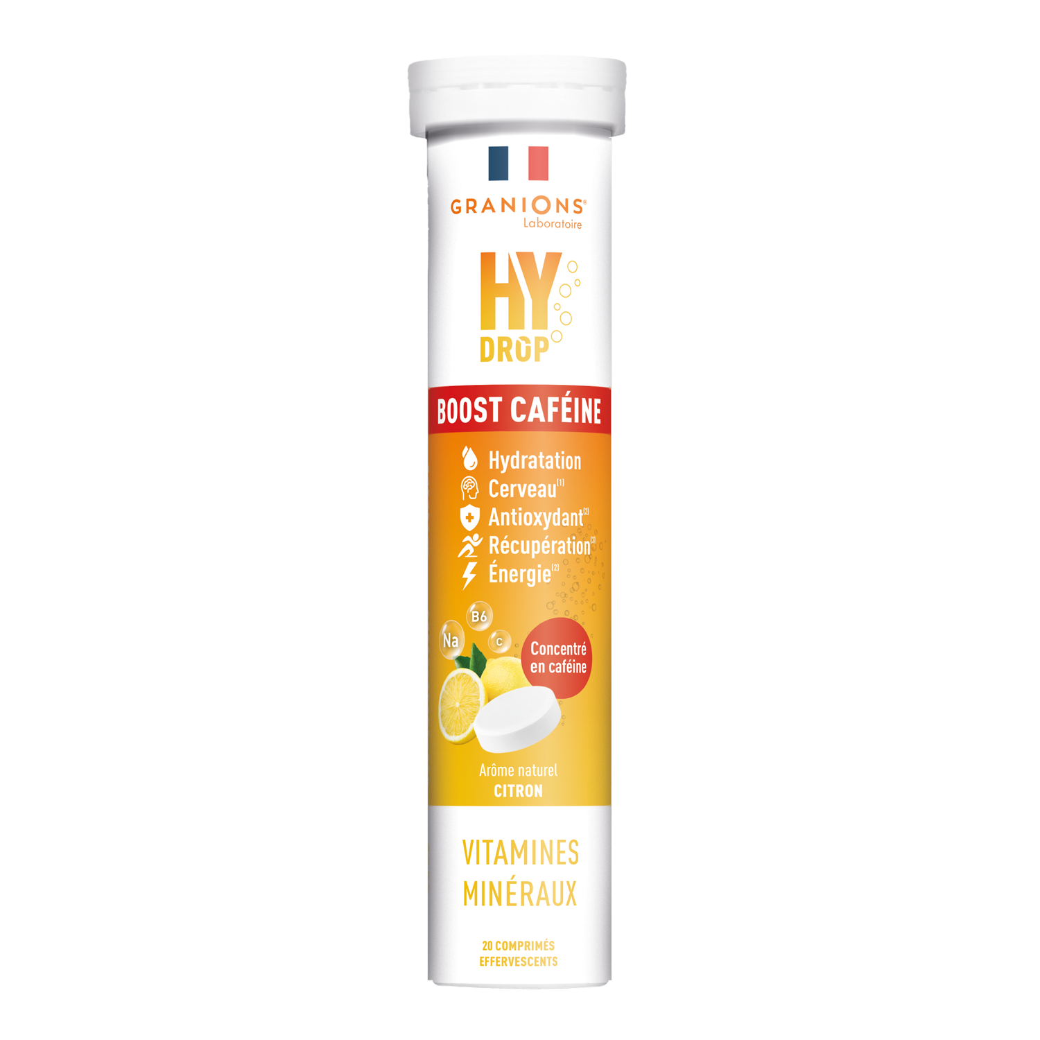 Granions Hydrop Boost caféine citron