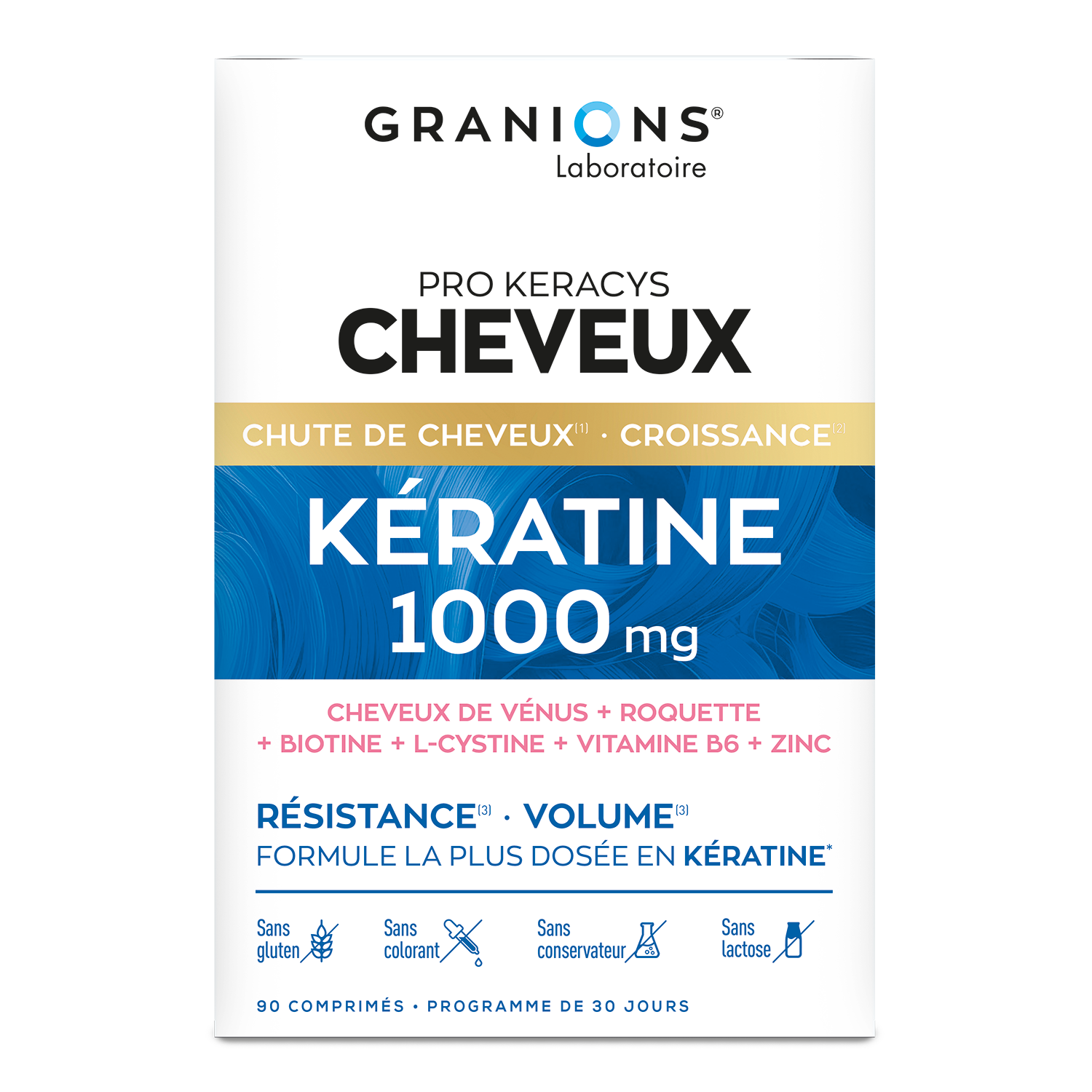 Granions Pro Keracys croissance 1000mg 90 comprimés