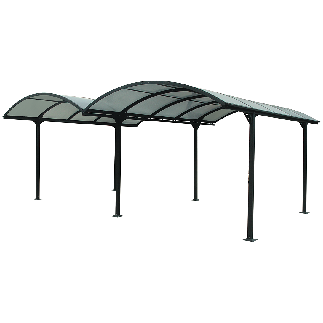 Carport aluminium HABRITA 2 voitures 28 6 m²