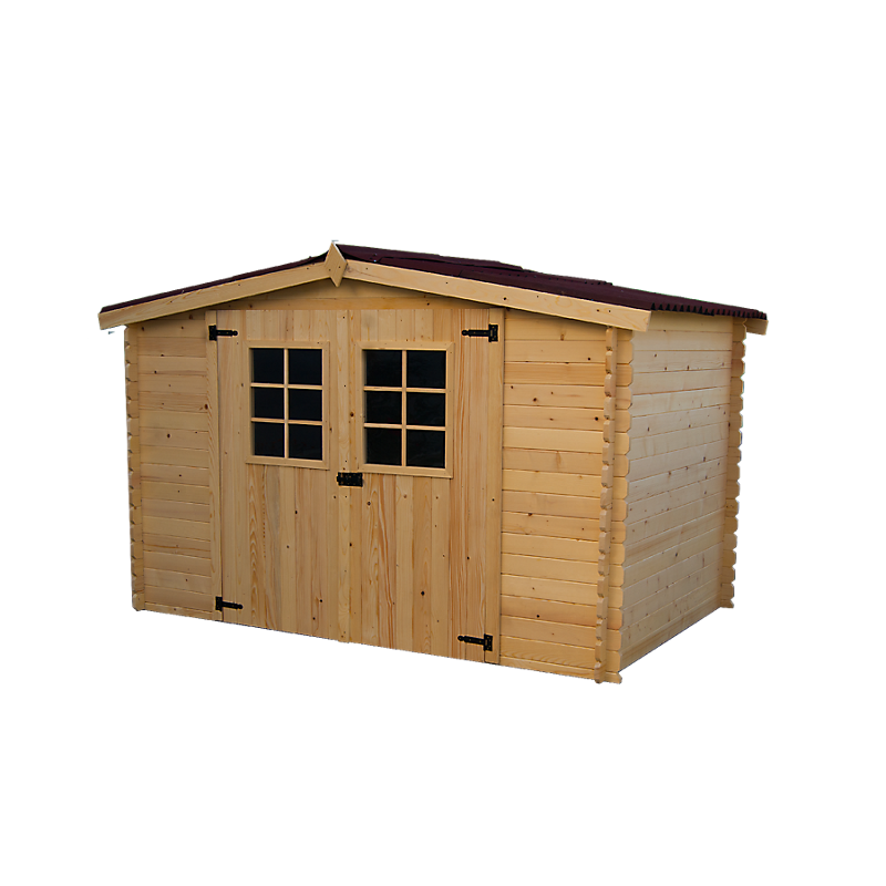 Abri madriers bois massif 20 mm 9 42 m2