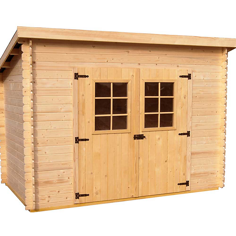 Habrita Abri madriers massifs 4.59 m² bois naturel CH3019.02N
