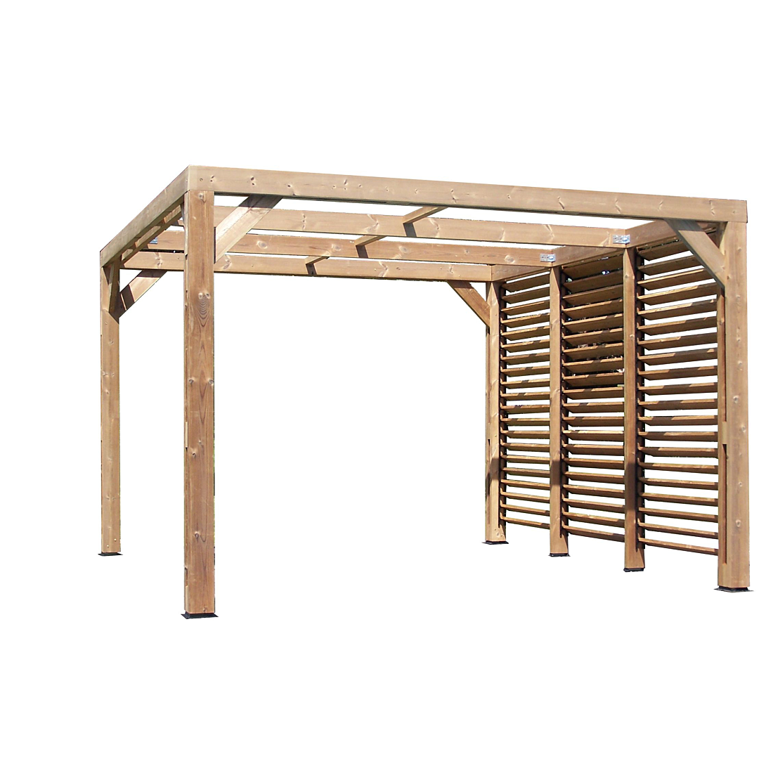 Pergola fabriquée en bois massif traité très haute température / dimensions 3 41x3 13