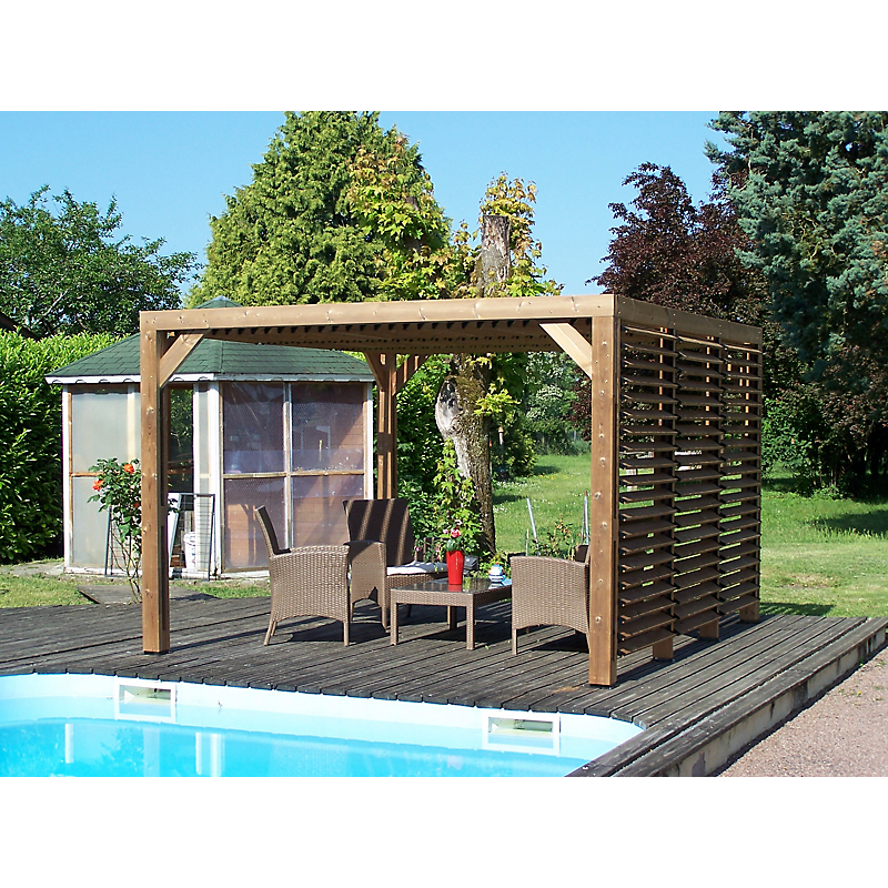 Pergola 100 % aluminium toile - vue 3