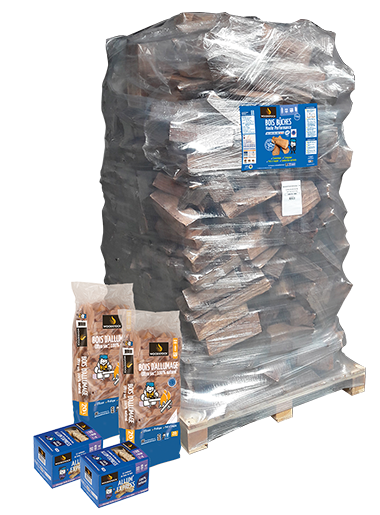 Lot de 2 packs WOODSTOCK Bois bûche 30cm ballot 2000 dm3 - vue 2