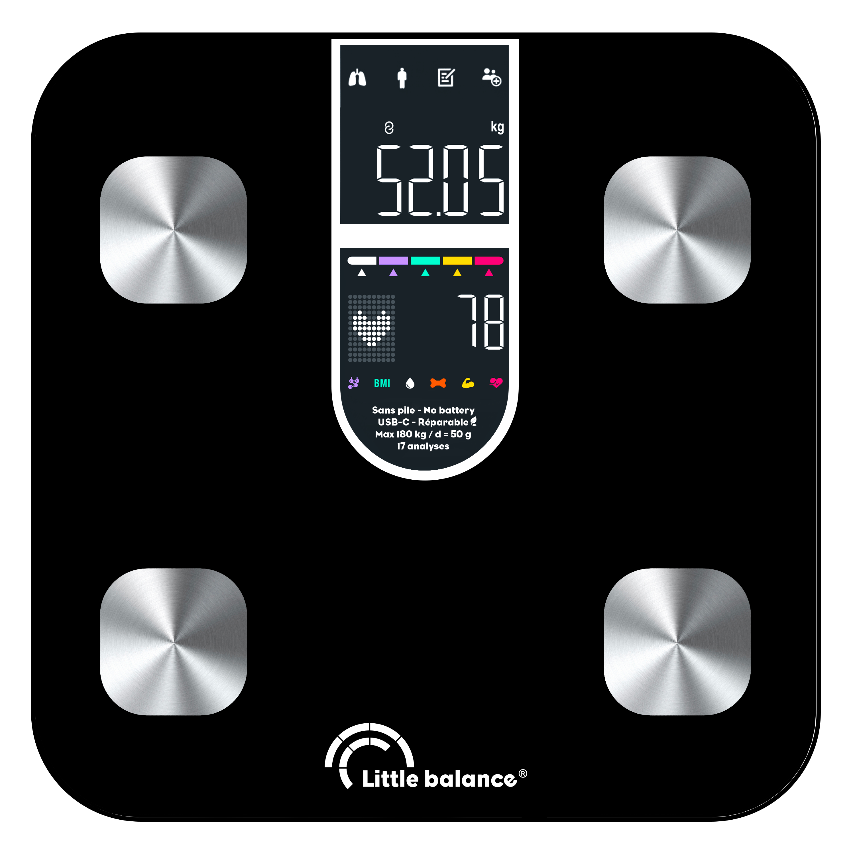 Pèse Personne Cardio imp. conn. Cardio X4 Visio+ USB R LITTLE BALANCE