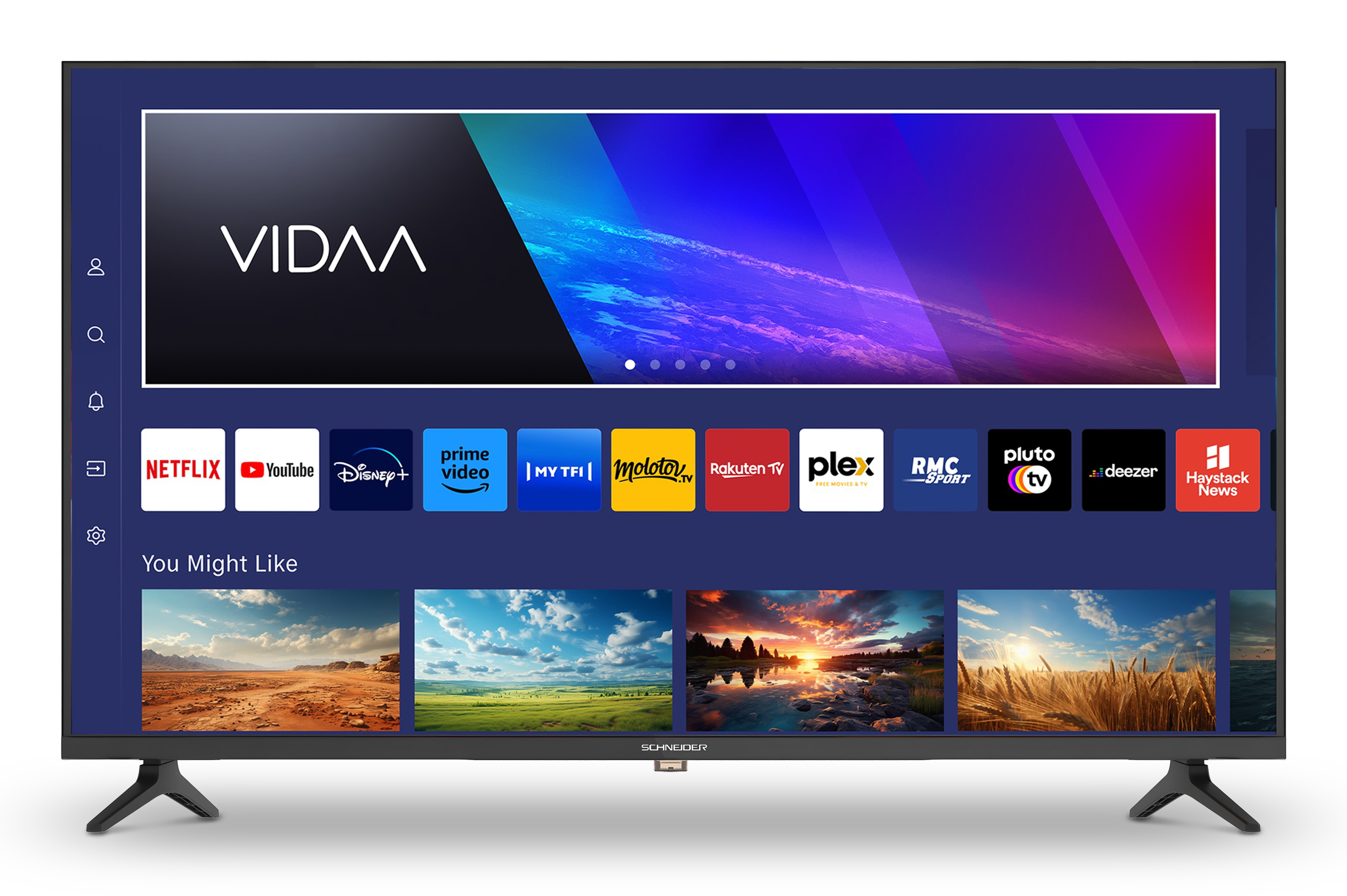SCHNEIDER 40A2 Téléviseur LED FHD 40 100cm Smart Vidaa 1920 x 1080 pix HD HDMIx3 USBx2 Dolby Netflix Youtube - vue 7