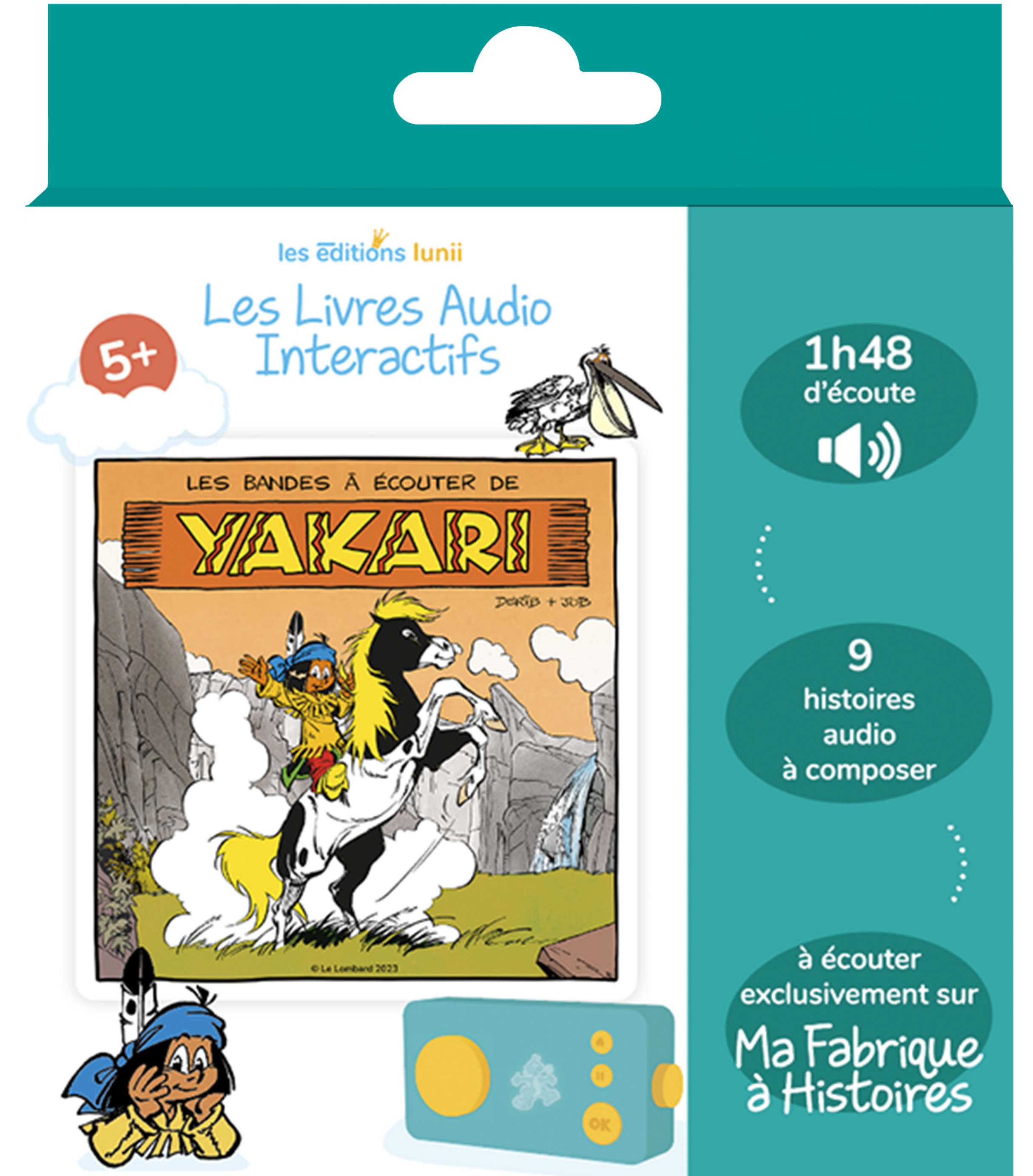 Livre audio interactif Lunii pour Ma Fabrique à Histoires Les bandes à écouter de Yakari