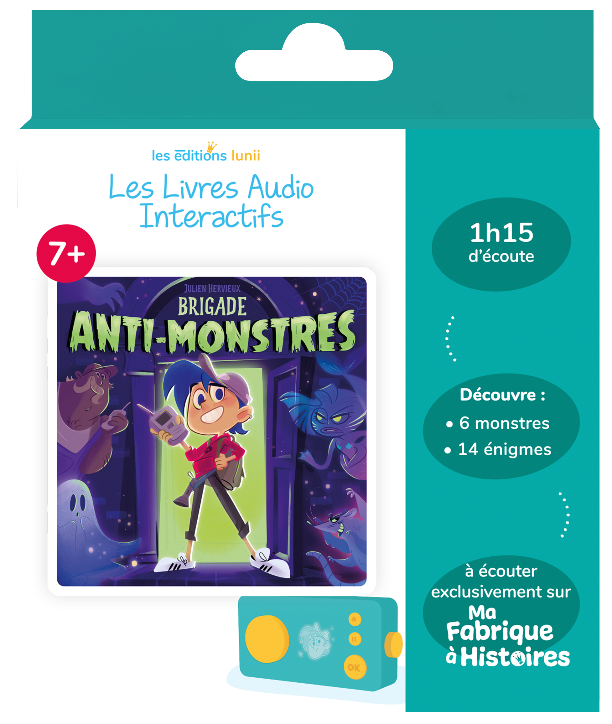 Livre audio interactif Lunii pour Ma Fabrique à Histoires Brigade Anti Monstres - vue 3