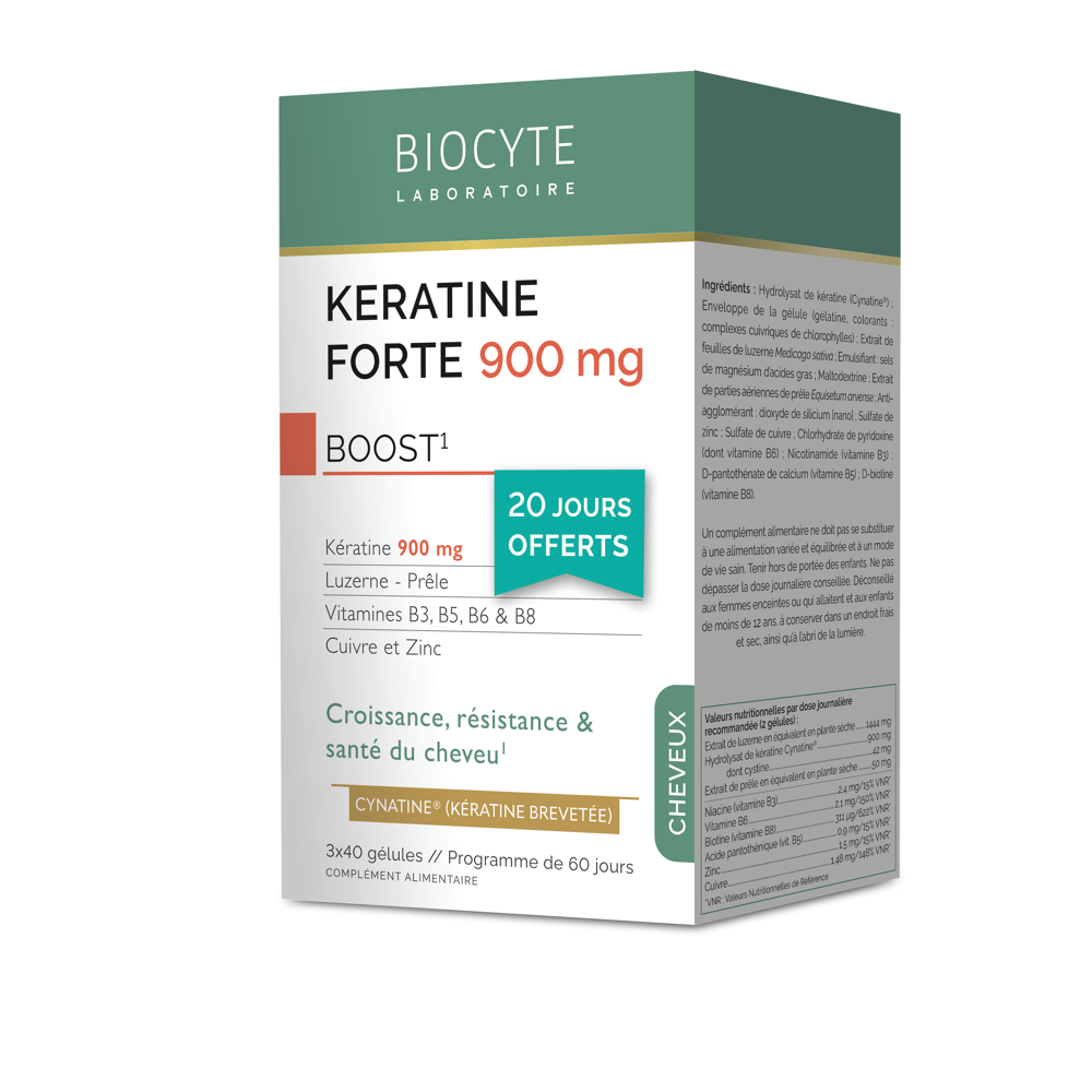 Keratine forte 900mg boost 120 gélules