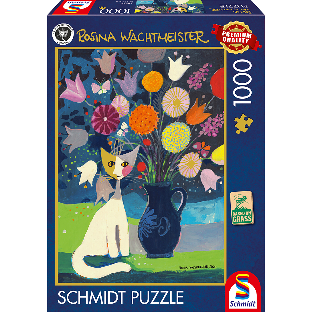 Puzzle 1000 pièces Schmidt Spiele Arte Rosina Wachtmeister Gato blanco - vue 1