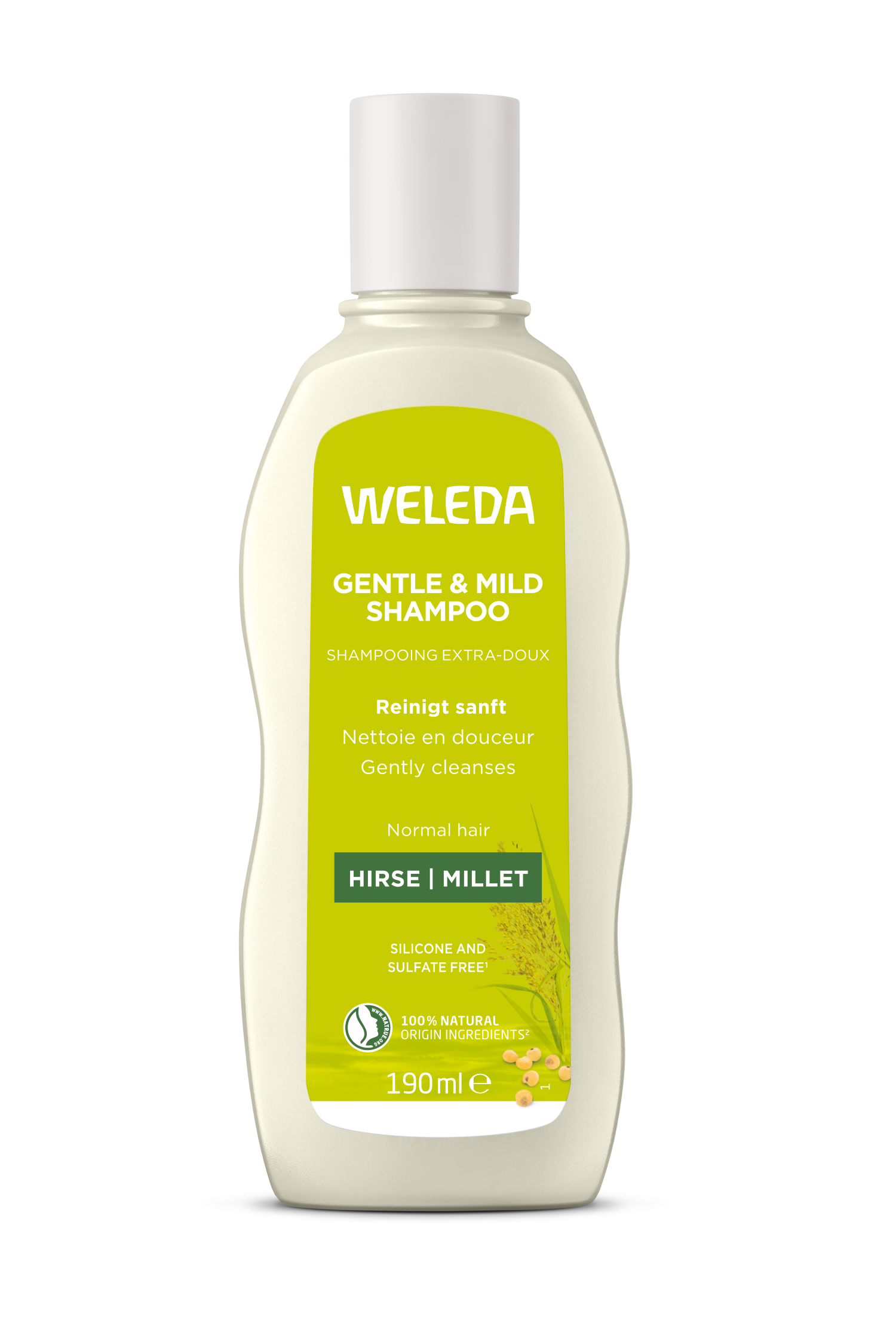 Shampoing Usage Fréquent Au Millet Brillance Weleda Le Tube De 190ml - vue 2