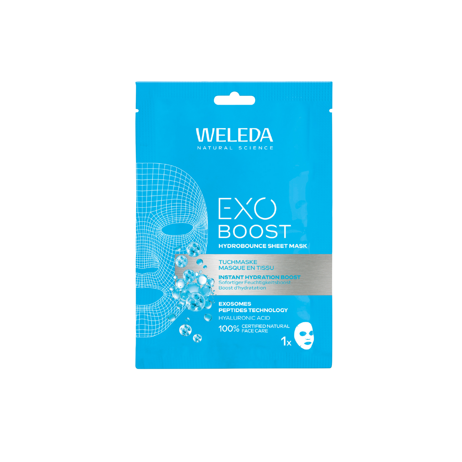 Weleda Exo Boost Hydrobounce Masque en Tissu Acide Hyaluronique