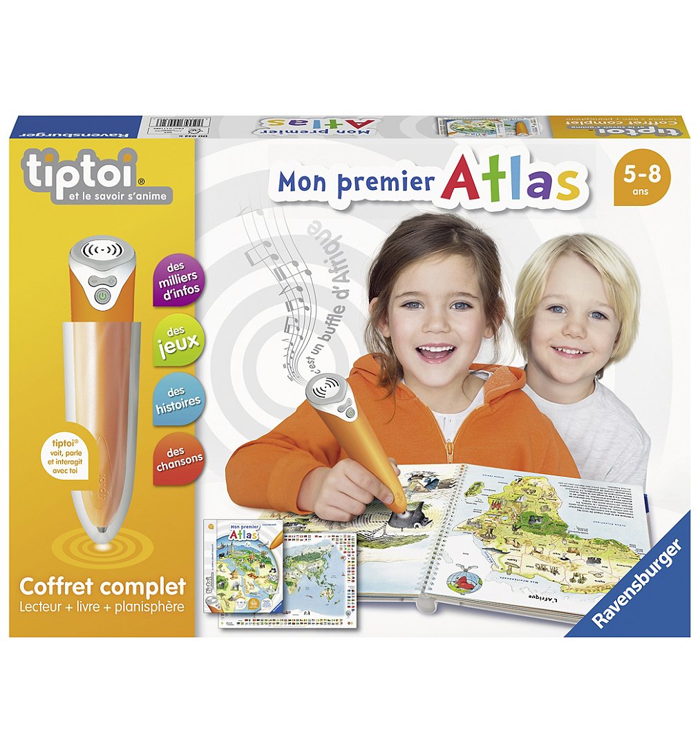 tiptoi® - Coffret complet lecteur interactif + Livre Atlas