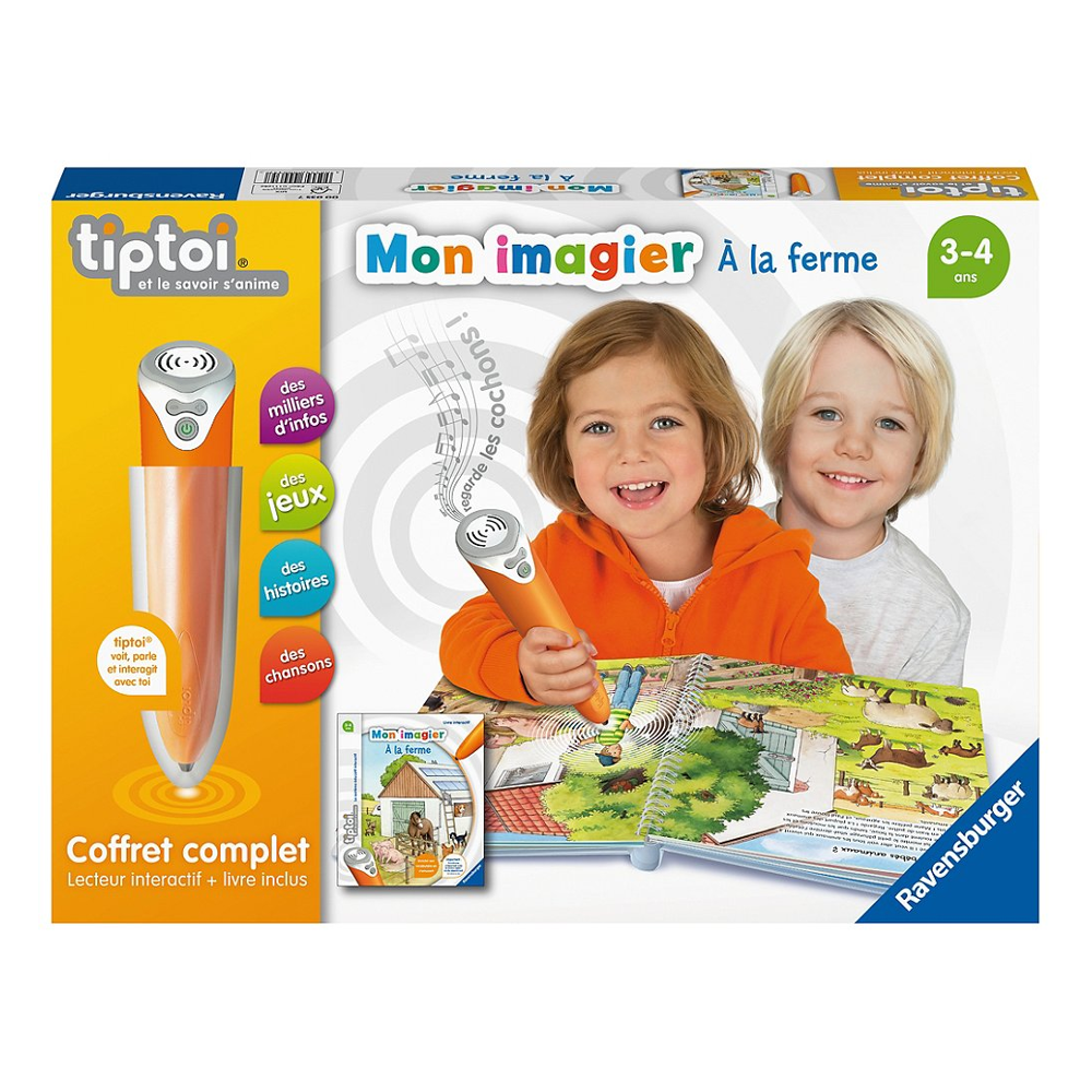 tiptoi® - Coffret complet lecteur interactif + Livre Imagier A la ferme