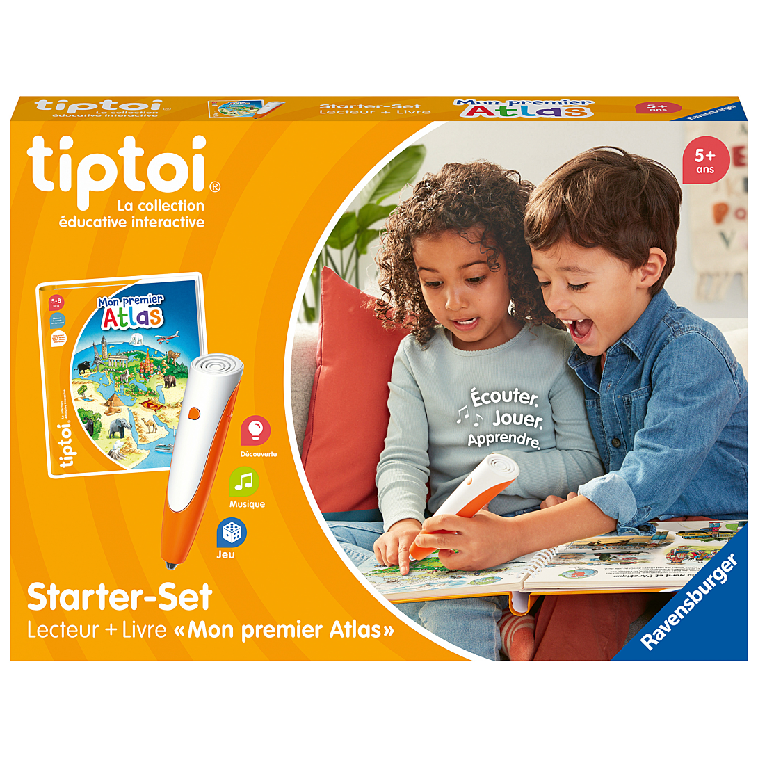Set Starter Tiptoi Mon 1er Atlas – Lecteur + Livre, Jeu Éducatif Électronique, Sans Écran - vue 3