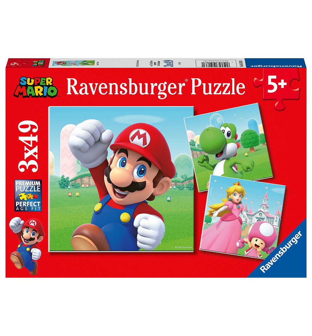 Puzzles 3x49 pièces Super Mario Ravensburger France