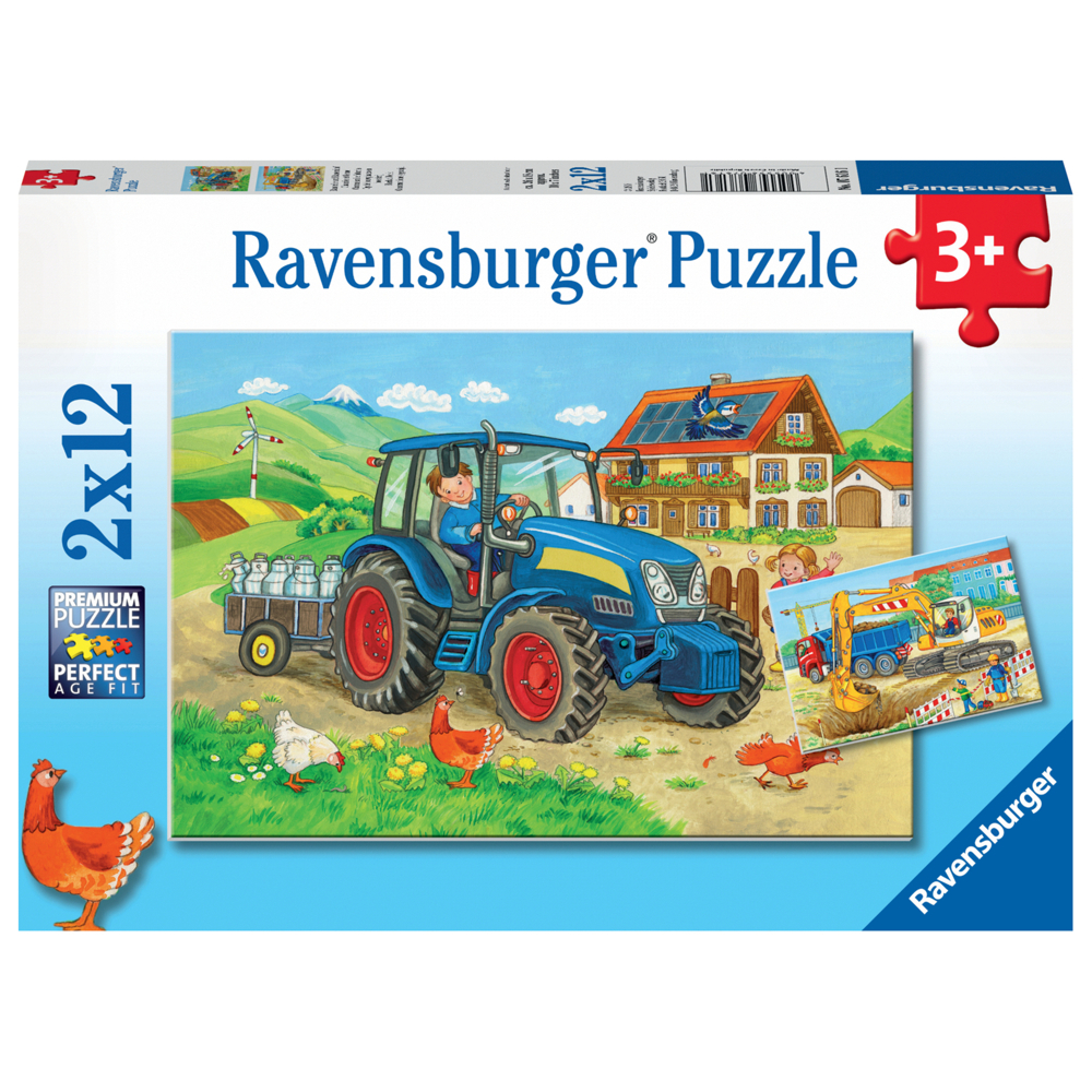 Puzzles 2x12 p - Chantier et ferme