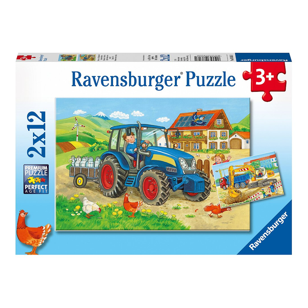 Puzzles 2x12 p - Chantier et ferme