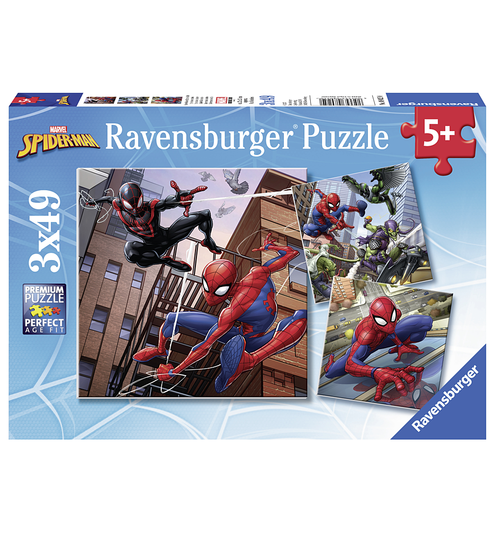 Puzzle 3 x 49 pièces : Spiderman en action Ravensburger France - vue 7