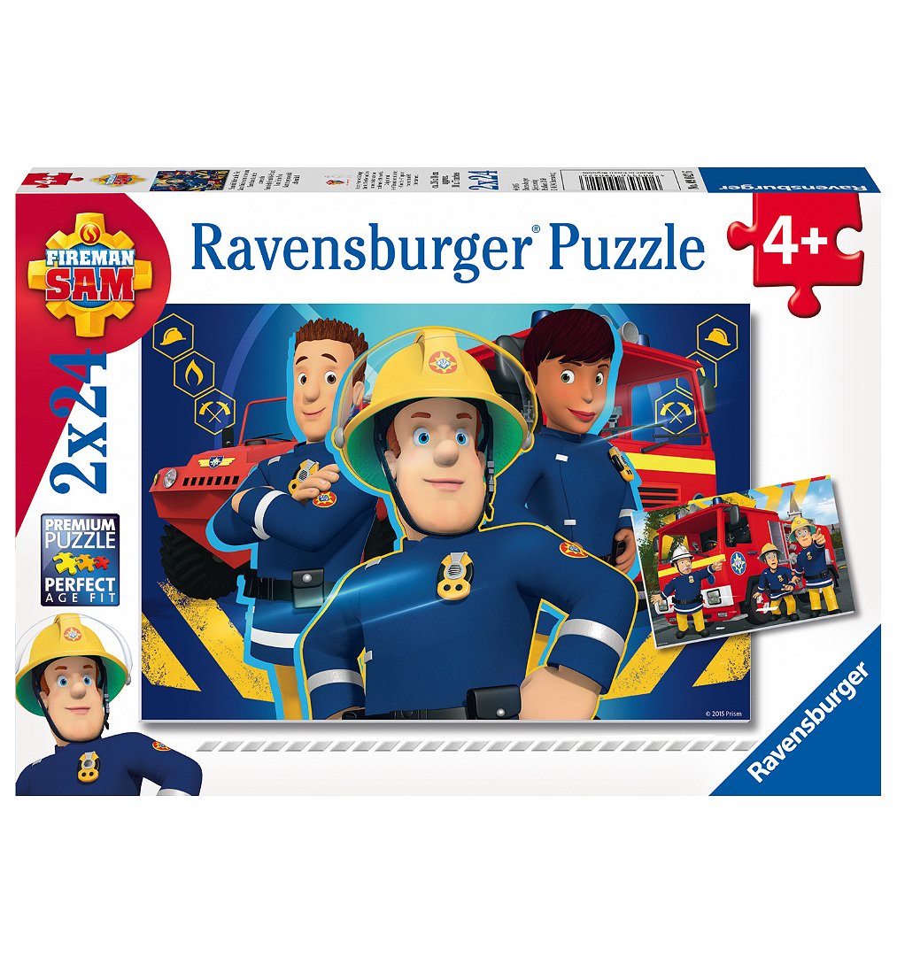 Puzzle 2 x 24 pièces : Sam le pompier : Sam t'aide dans le besoin Ravensburger France - vue 9