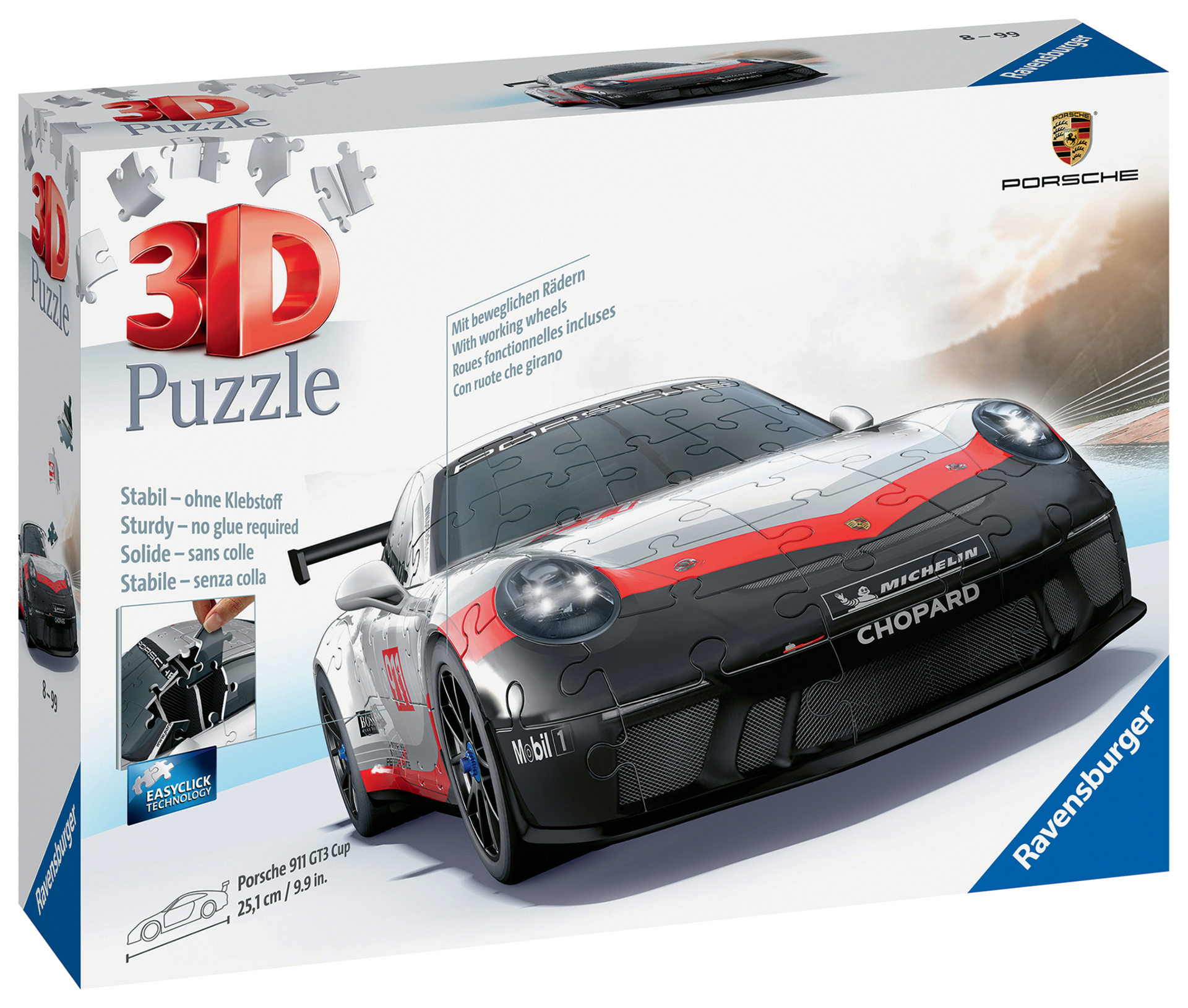 Puzzle 3D Porsche 911 Gt3 Cup (Avec Grille)