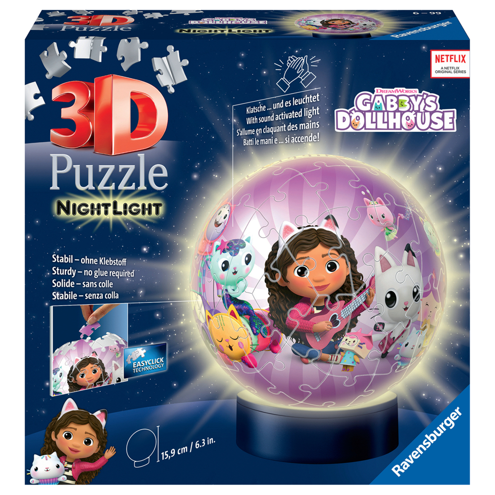 Puzzle 3D Ball 72 P Illuminé - Gabby's Dollhouse