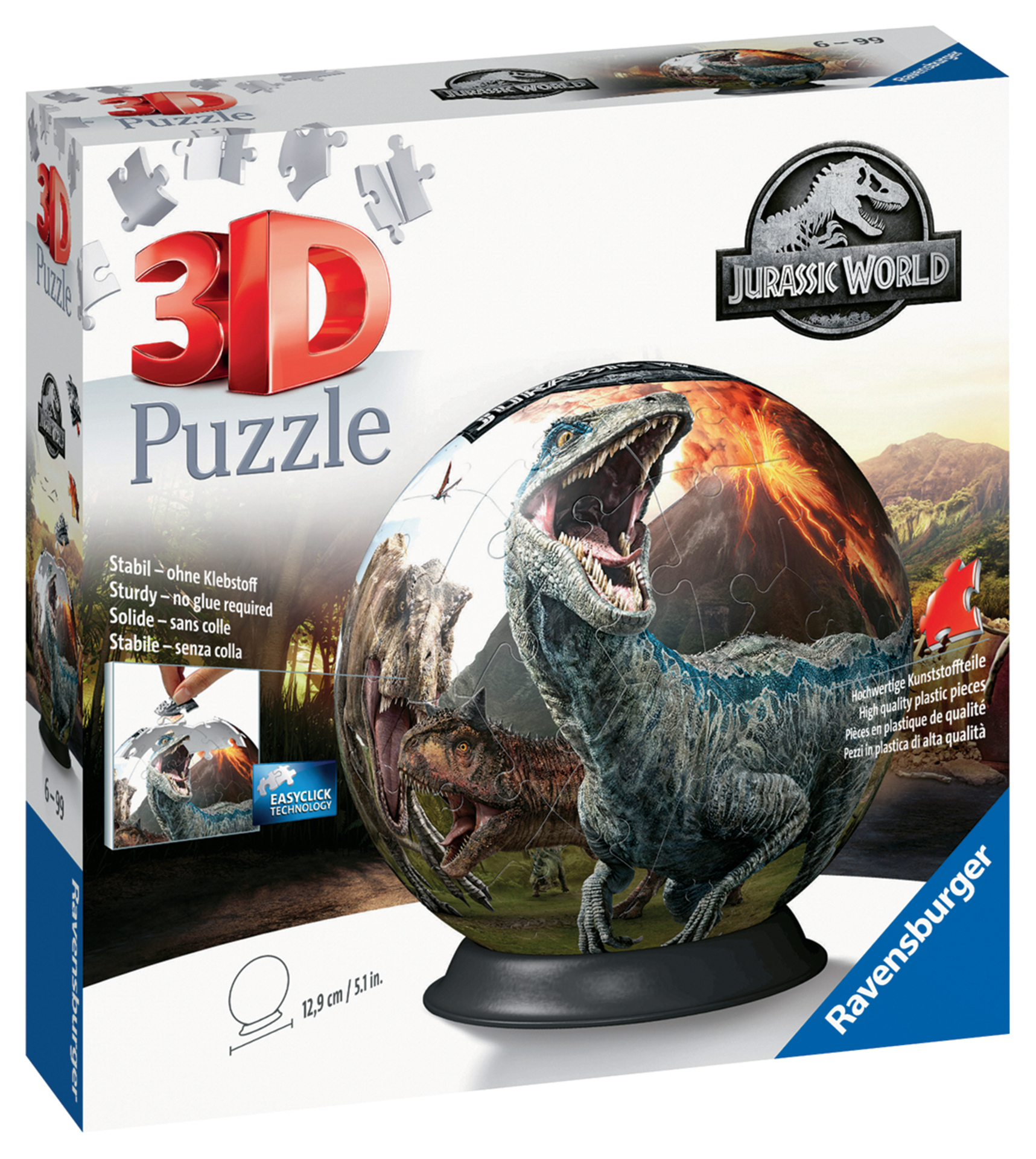 Puzzle 3D Rond 72 P - Jurassic World - Jurassic Park